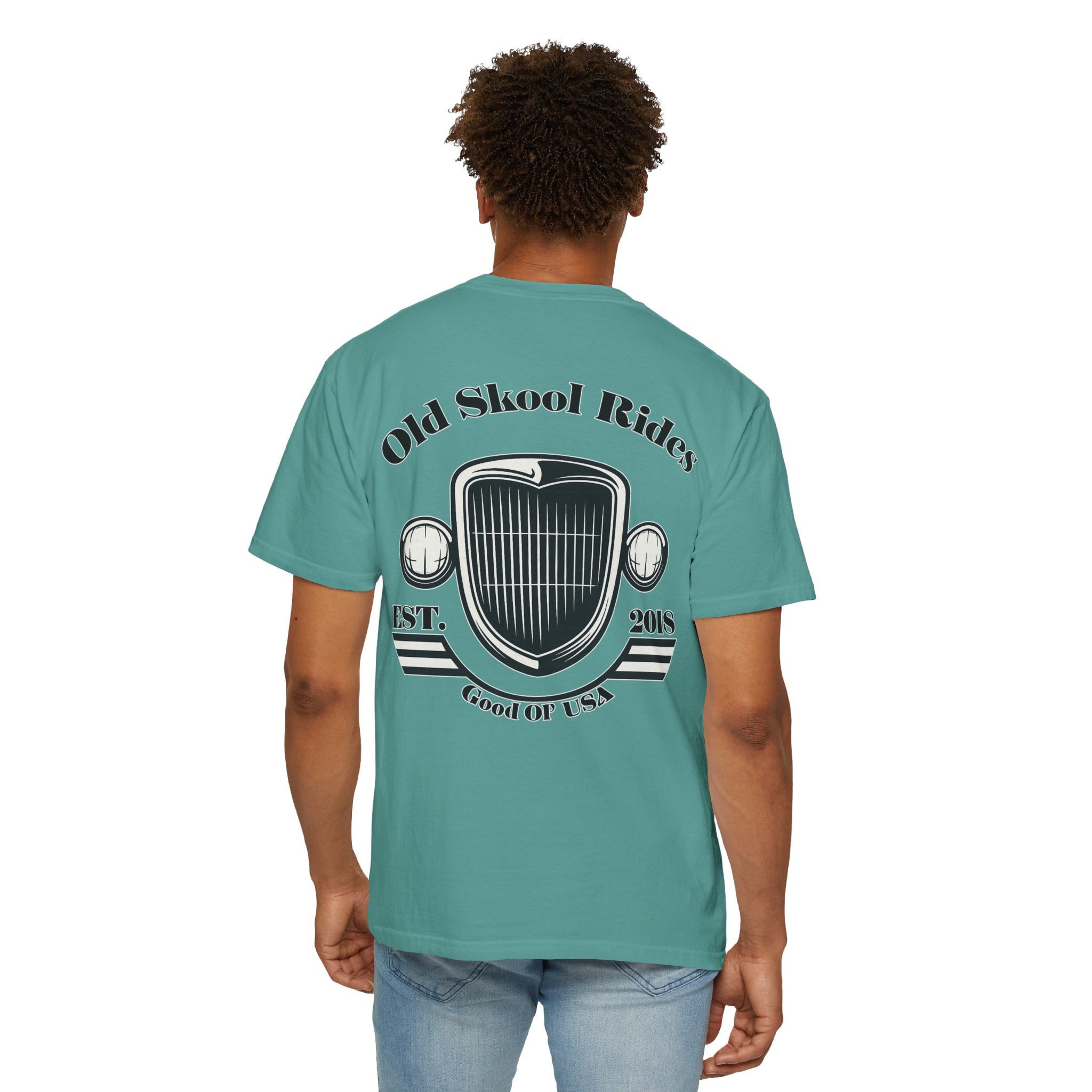 Back Logo T-Shirt — "Old Skool Rides" Vintage Auto Graphic