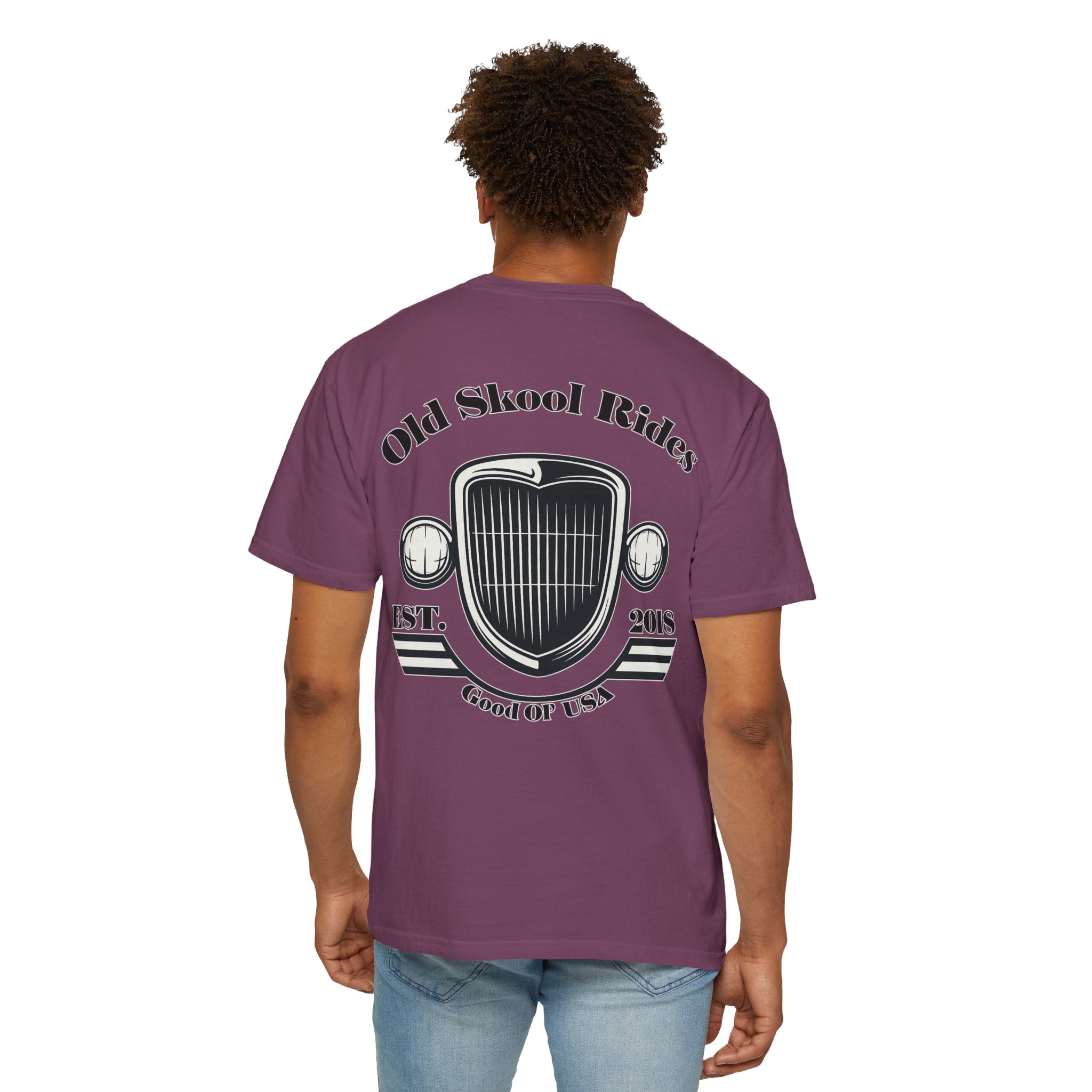 Back Logo T-Shirt — "Old Skool Rides" Vintage Auto Graphic