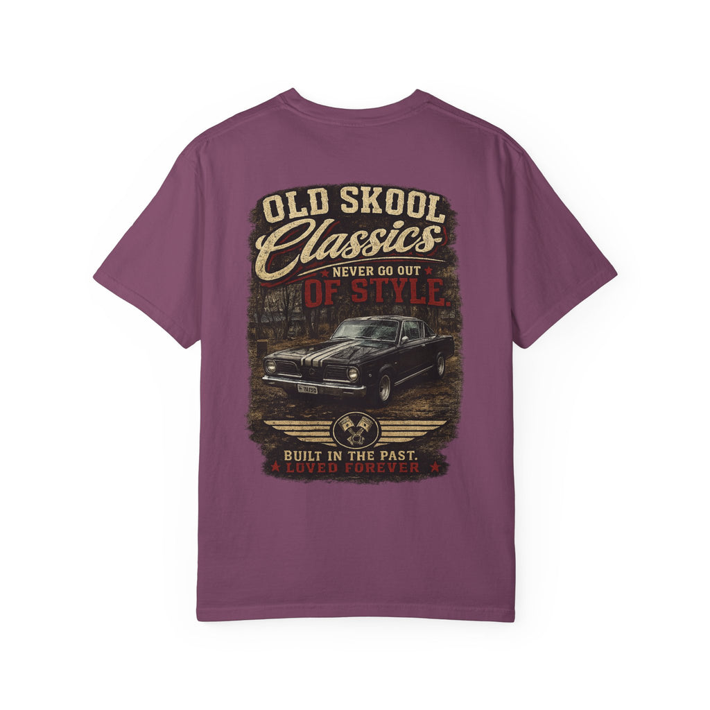 Old Skool Classics Never Die T-Shirt — Vintage Muscle Car Graphic Tee