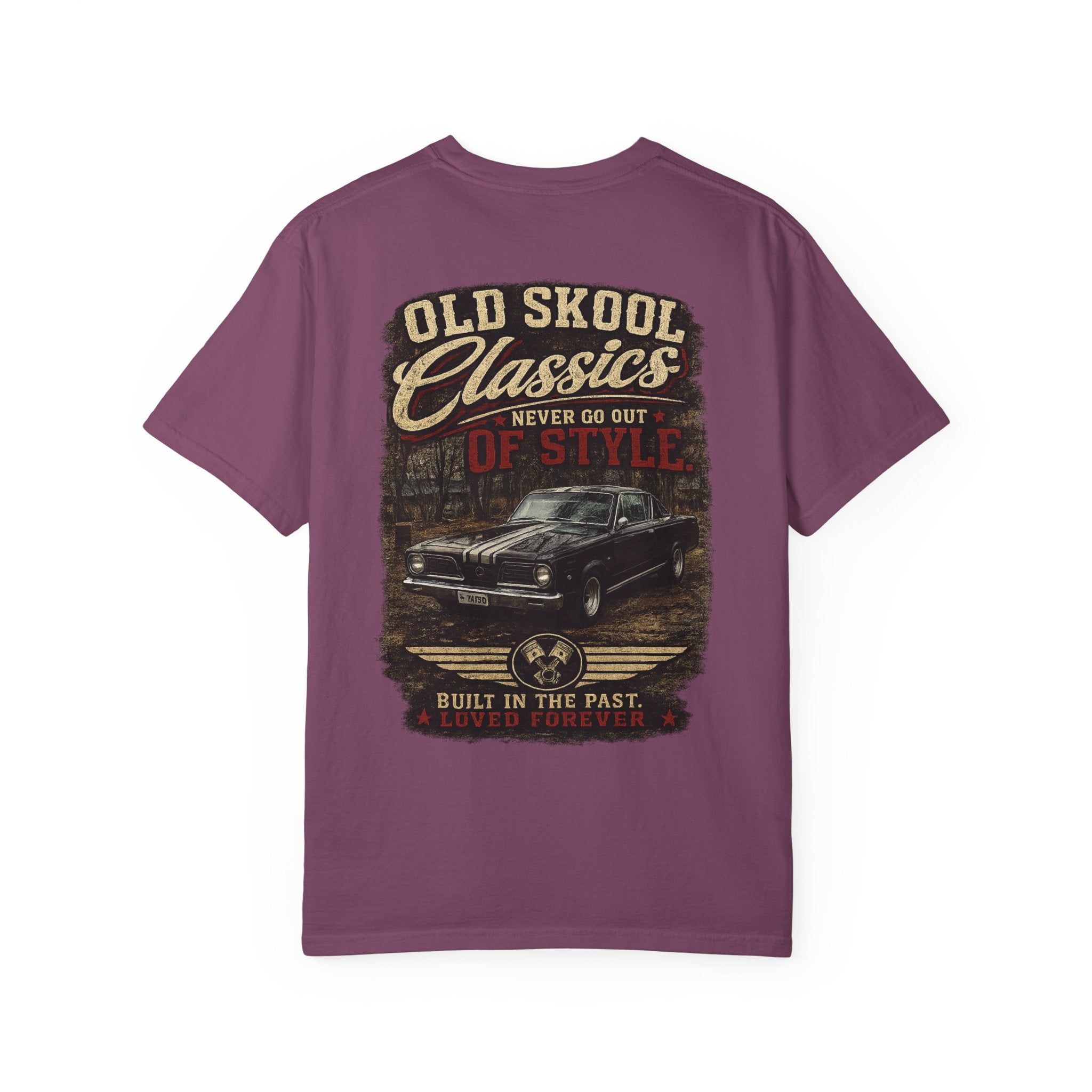 Old Skool Classics Never Die T-Shirt — Vintage Muscle Car Graphic Tee