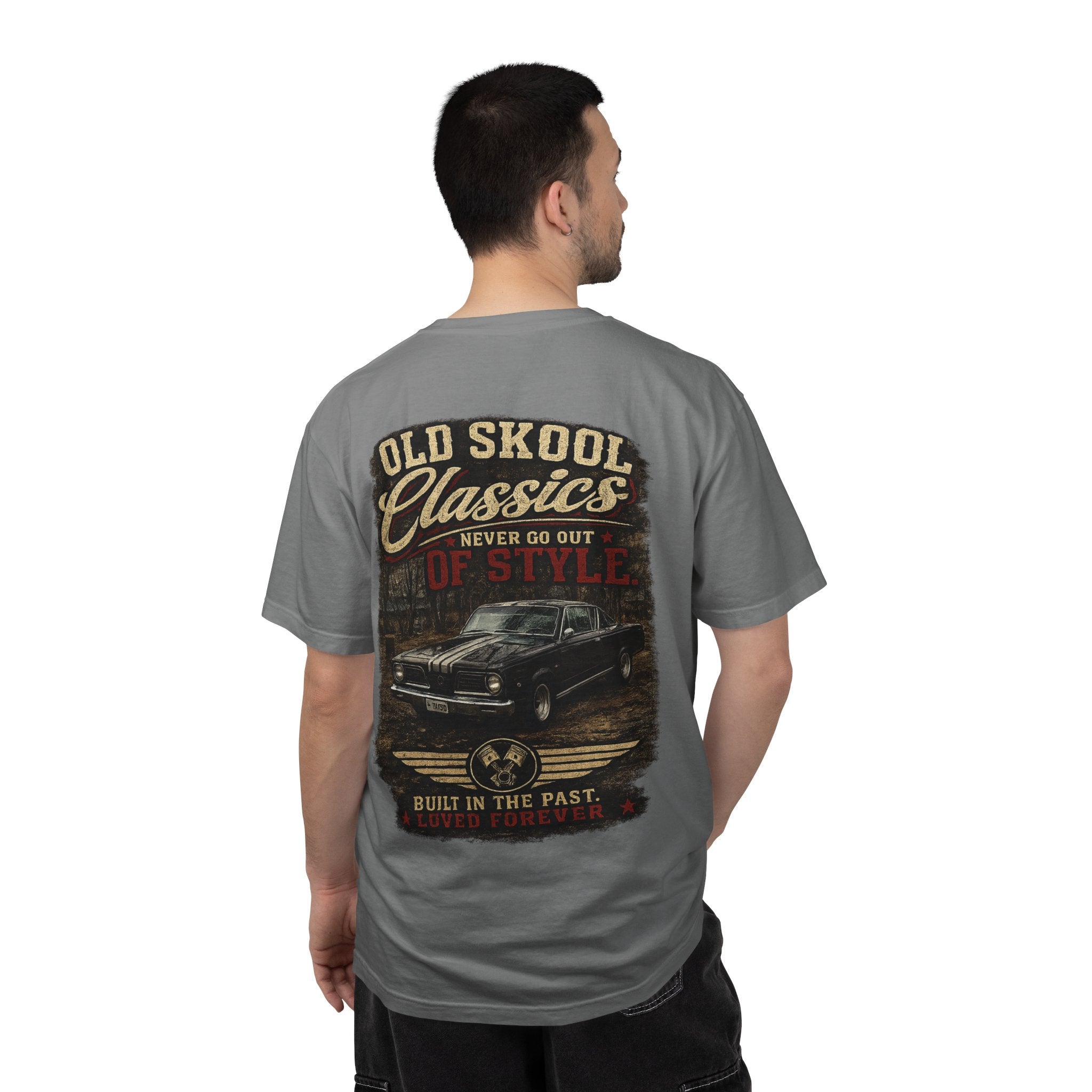 Old Skool Classics Never Die T-Shirt — Vintage Muscle Car Graphic Tee