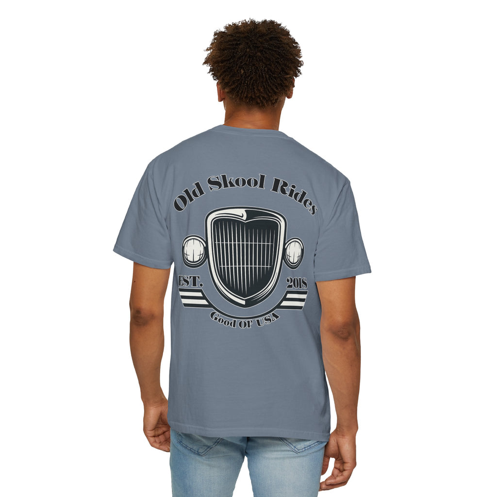 Back Logo T-Shirt — "Old Skool Rides" Vintage Auto Graphic