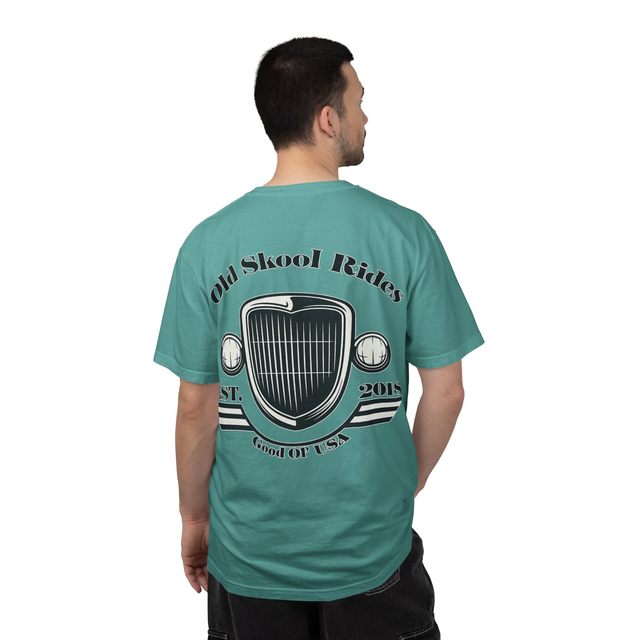 Back Logo T-Shirt — "Old Skool Rides" Vintage Auto Graphic