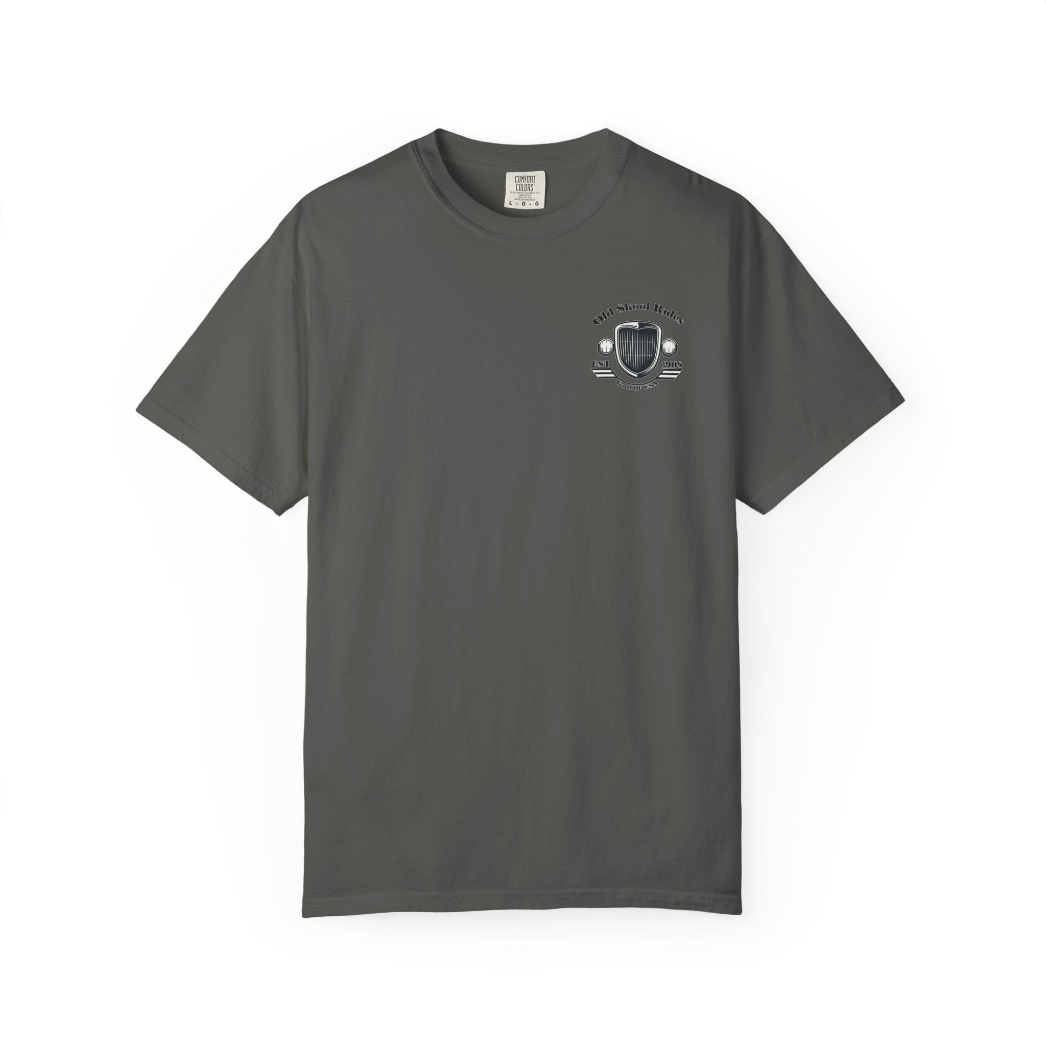 Old Skool Rides T-Shirt — Vintage Pickup Truck Graphic ("Old Skool Rides: Built Tough, Driven Hard")