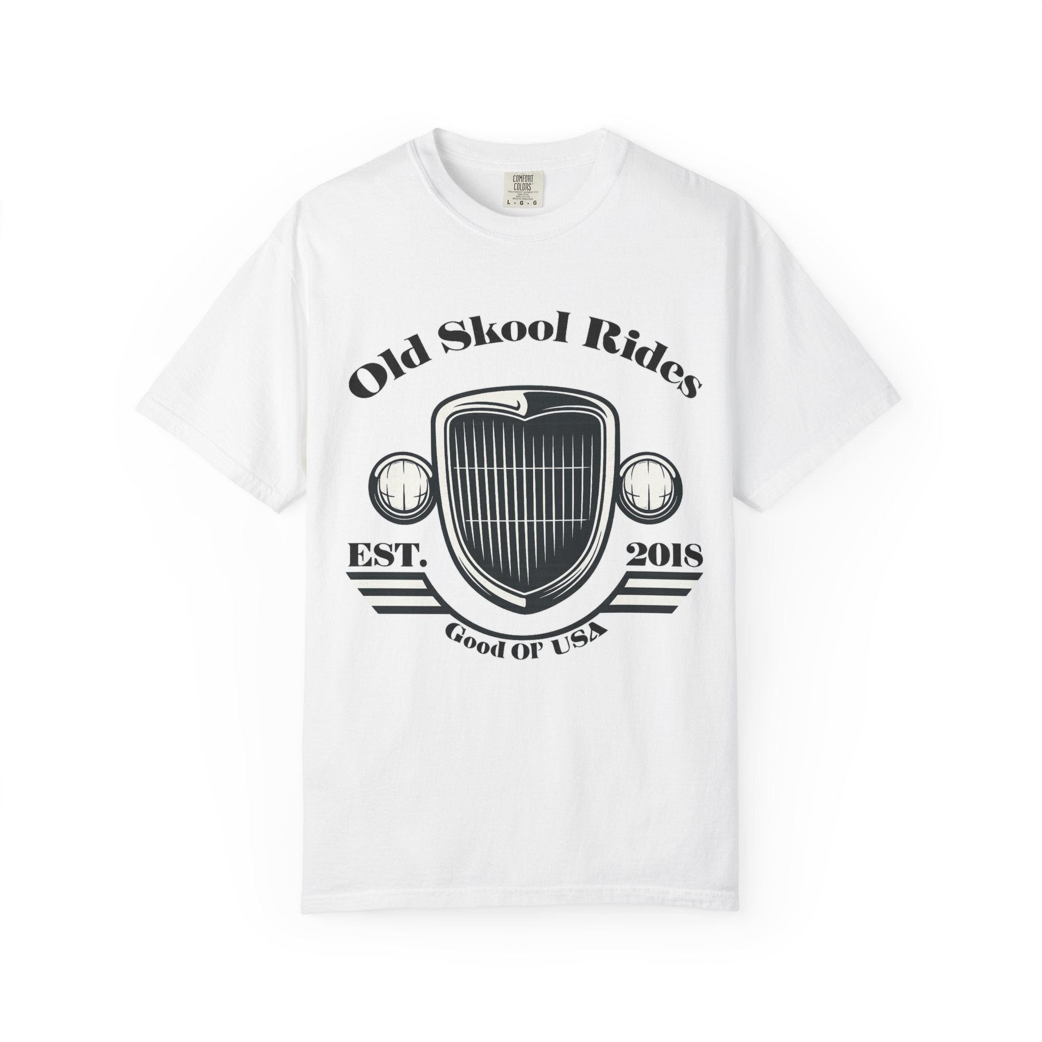Base Old Skool Rides T-Shirt — Vintage Car Grill Graphic Tee (Est. 2018)