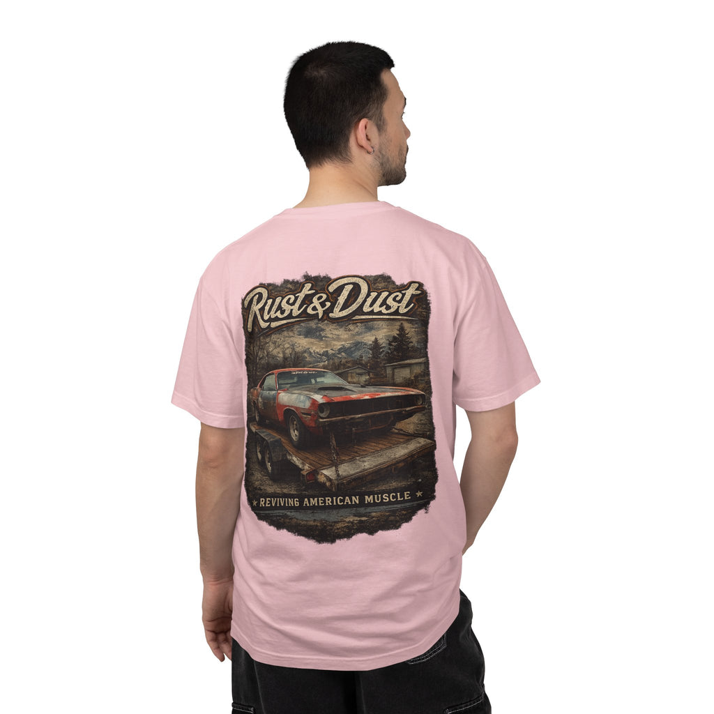 Rust & Dust Muscle Car T-Shirt — Vintage American Muscle Revival Graphic Tee
