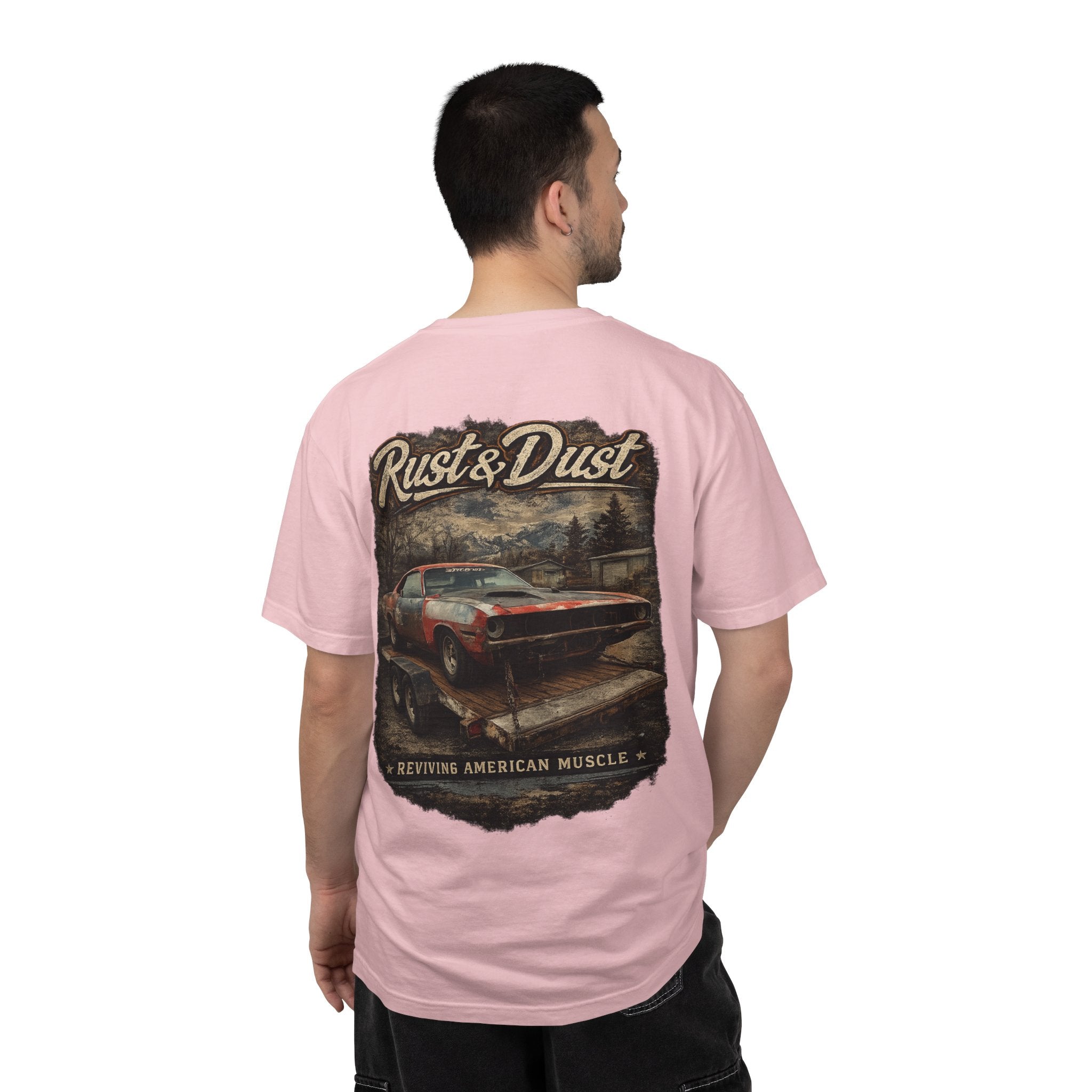 Rust & Dust Muscle Car T-Shirt — Vintage American Muscle Revival Graphic Tee