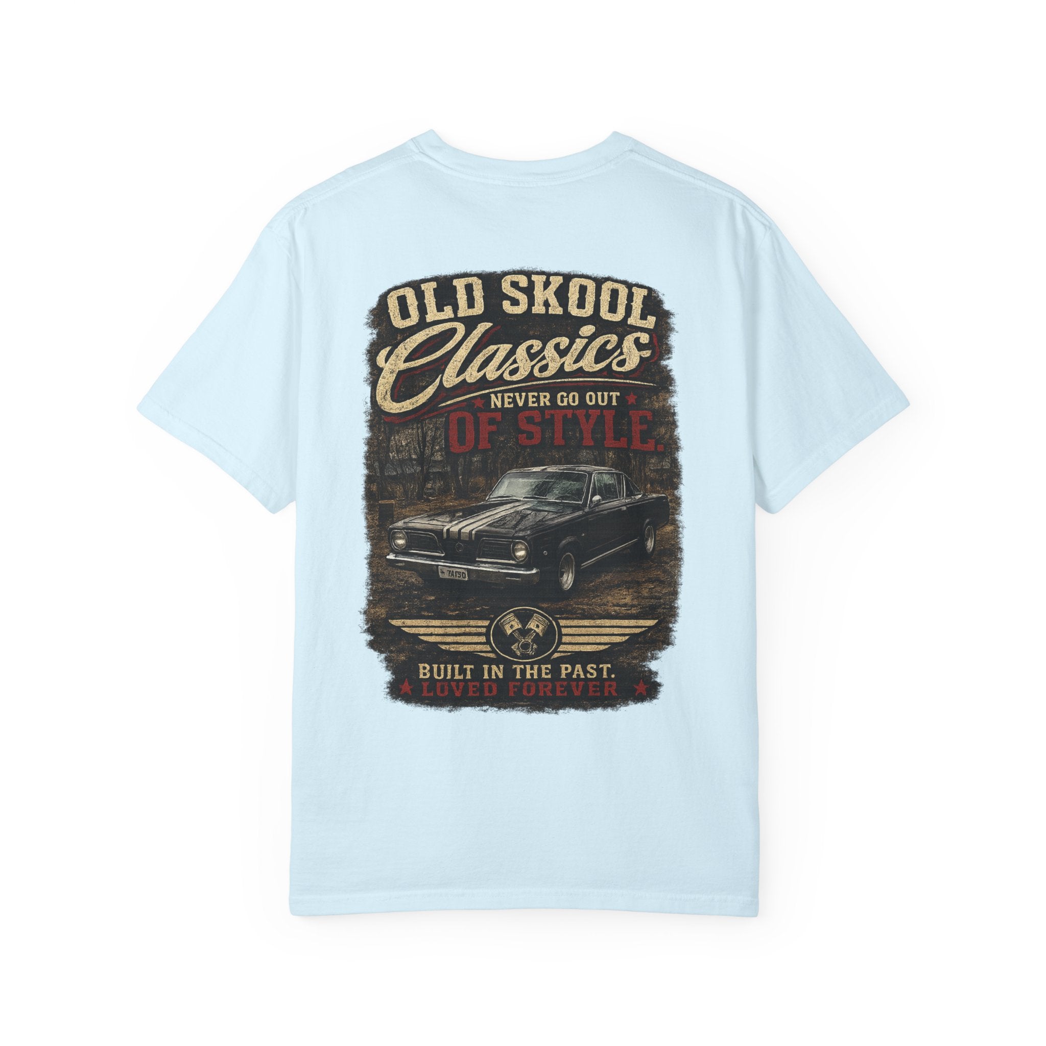 Old Skool Classics Never Die T-Shirt — Vintage Muscle Car Graphic Tee
