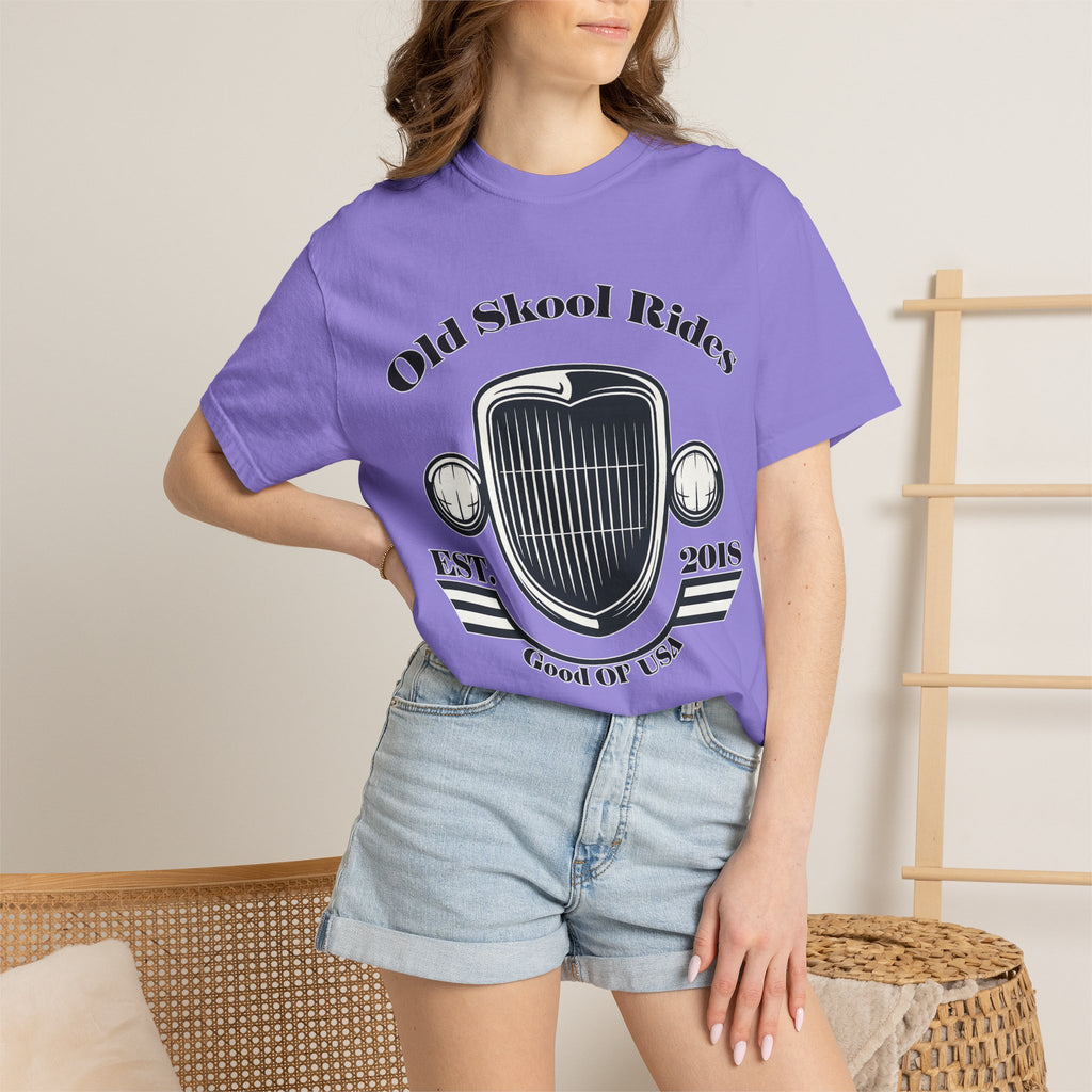Base Old Skool Rides T-Shirt — Vintage Car Grill Graphic Tee (Est. 2018)