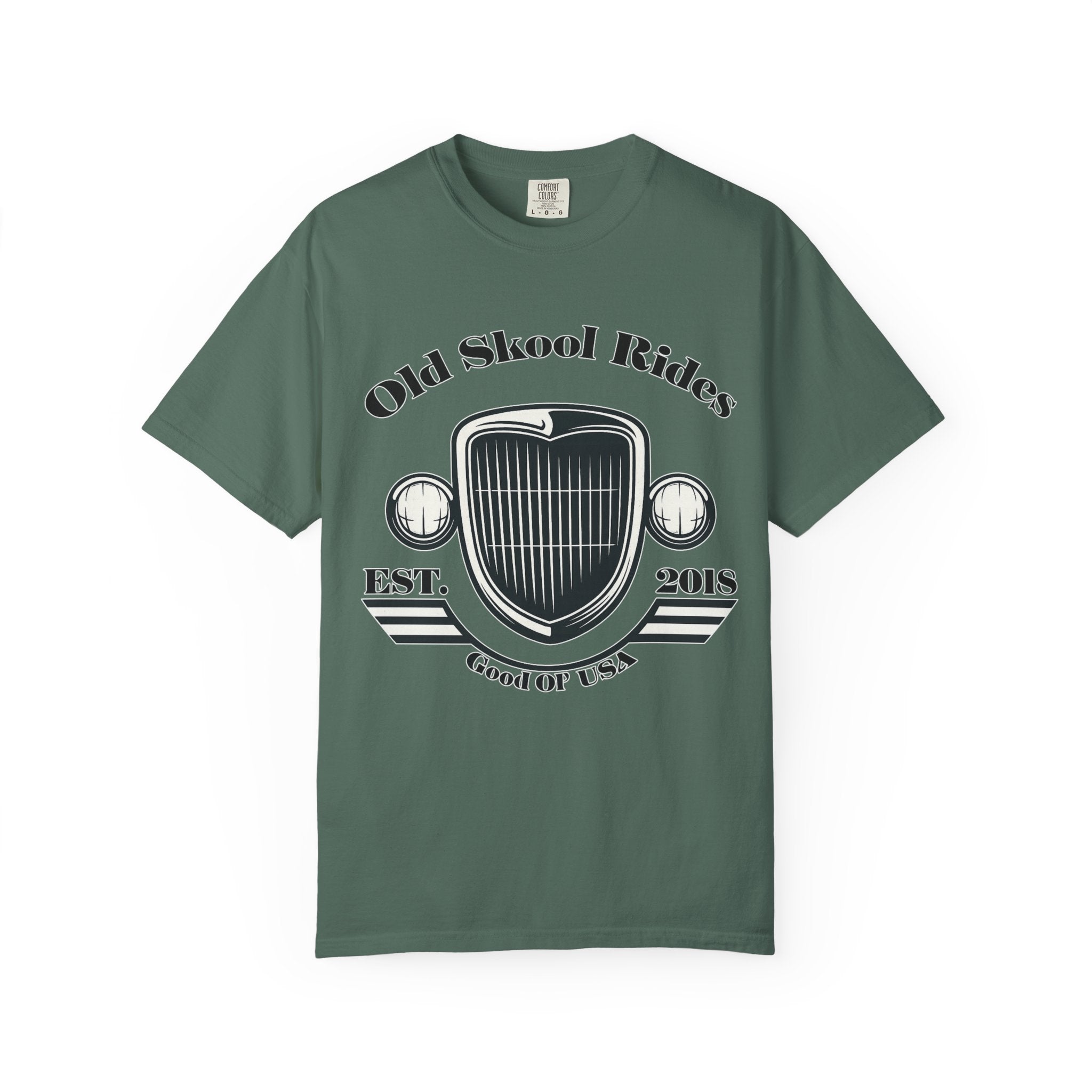 Base Old Skool Rides T-Shirt — Vintage Car Grill Graphic Tee (Est. 2018)