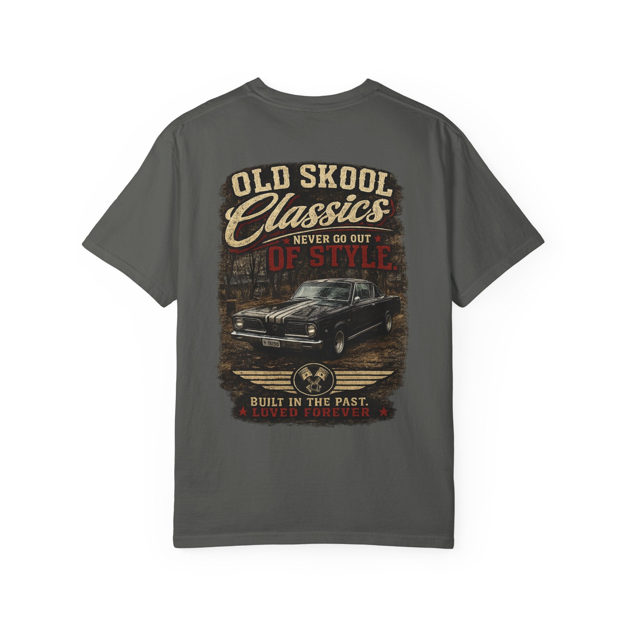 Old Skool Classics Never Die T-Shirt — Vintage Muscle Car Graphic Tee