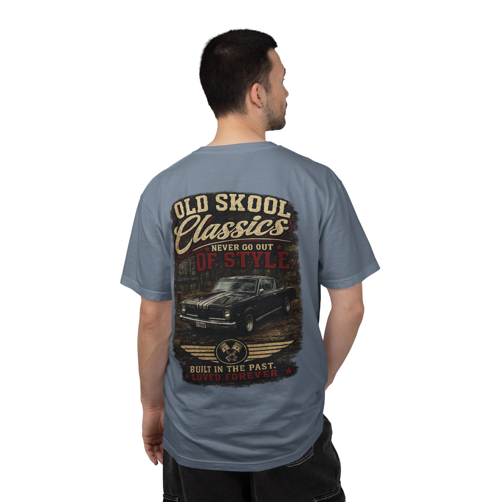 Old Skool Classics Never Die T-Shirt — Vintage Muscle Car Graphic Tee