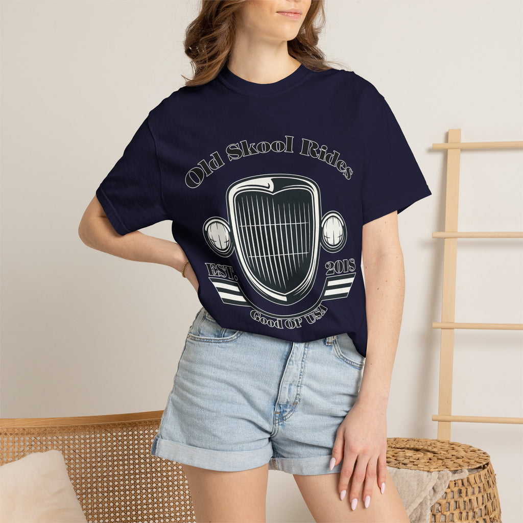 Base Old Skool Rides T-Shirt — Vintage Car Grill Graphic Tee (Est. 2018)