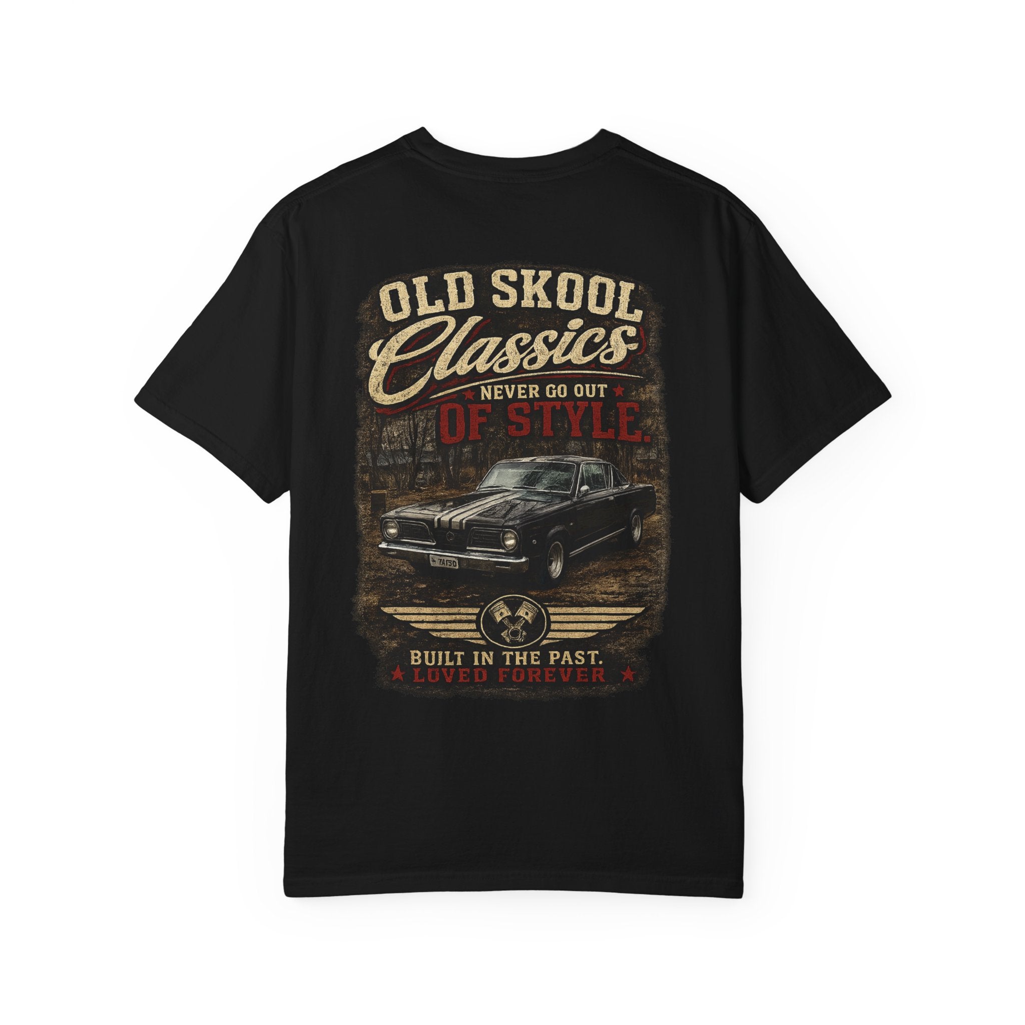 Old Skool Classics Never Die T-Shirt — Vintage Muscle Car Graphic Tee