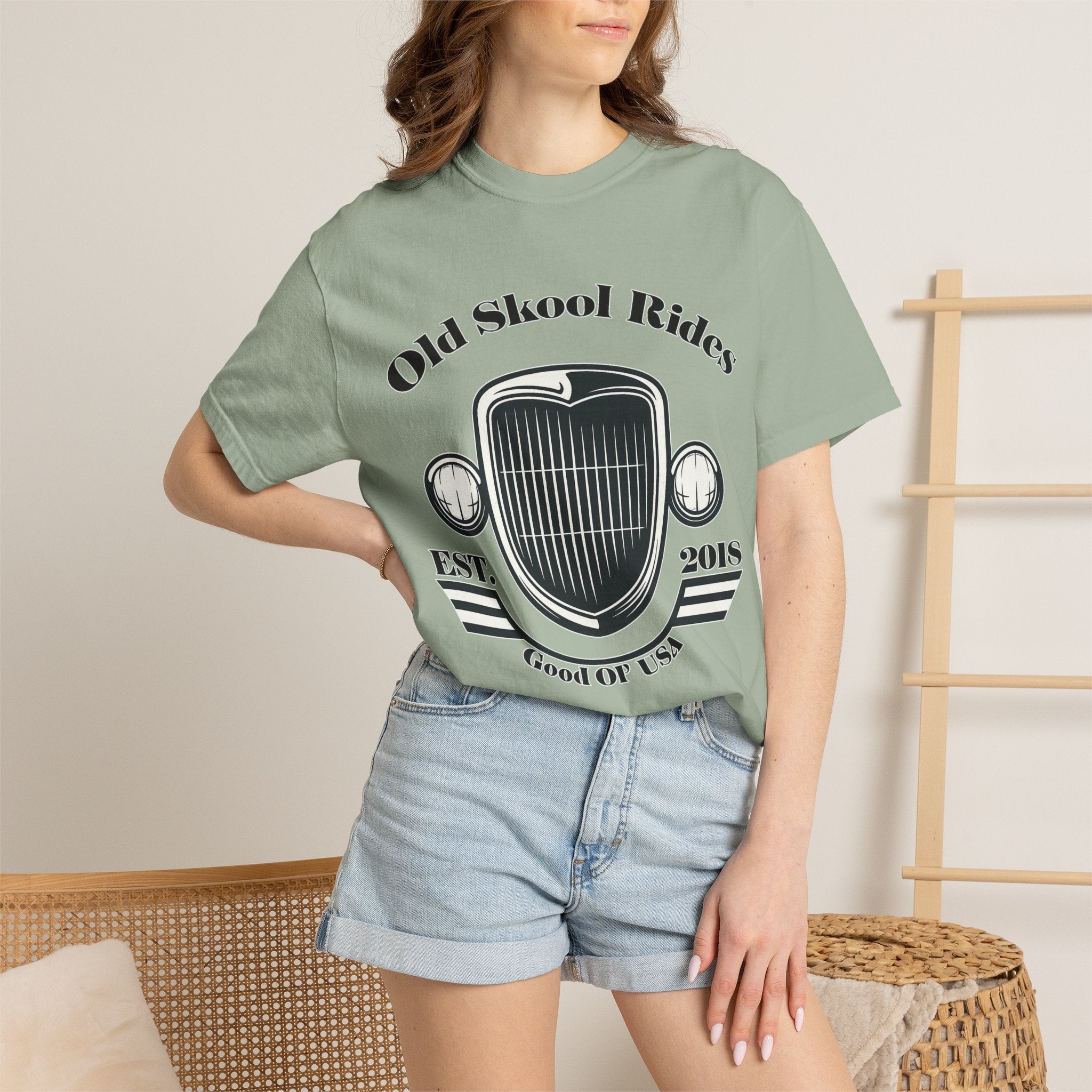 Base Old Skool Rides T-Shirt — Vintage Car Grill Graphic Tee (Est. 2018)