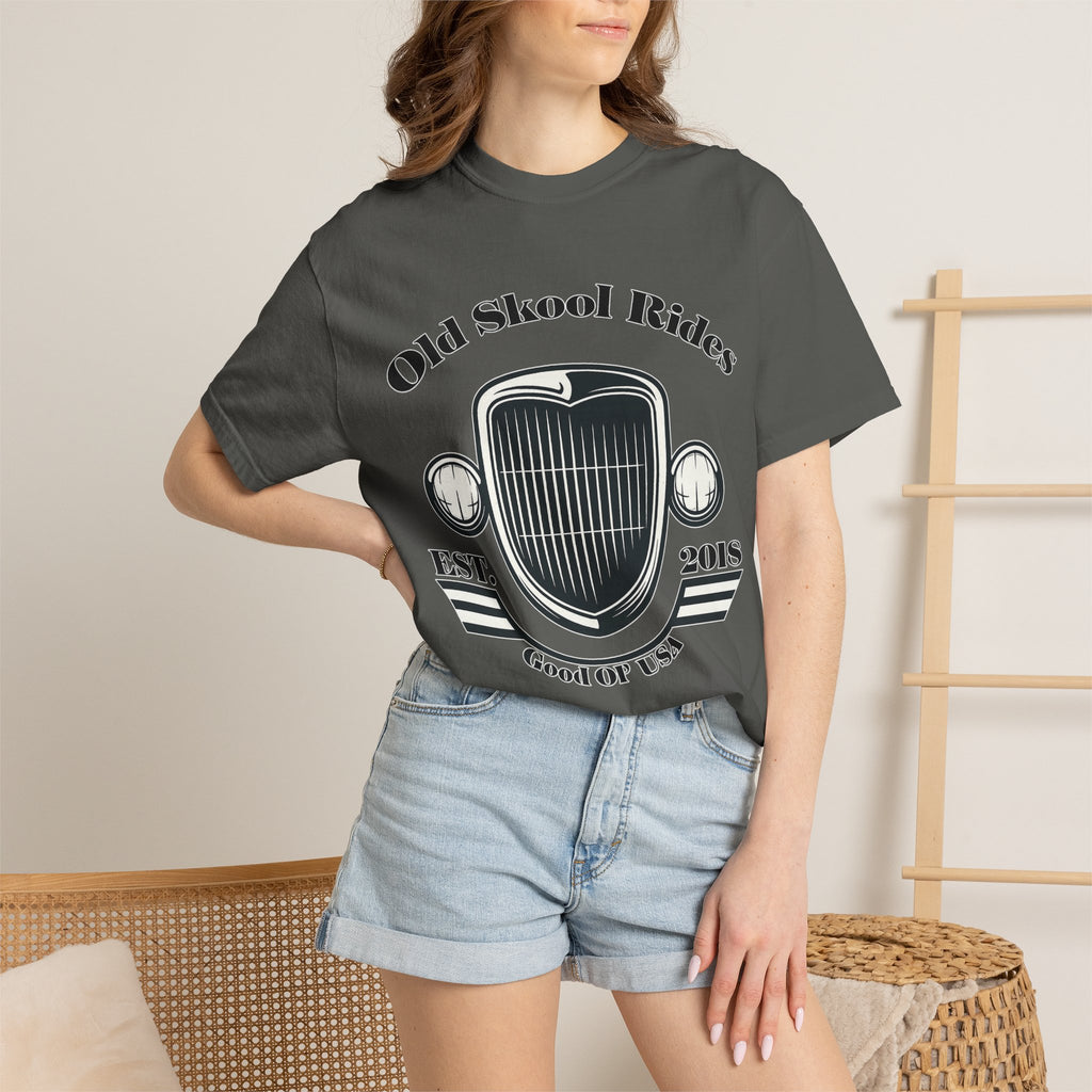 Base Old Skool Rides T-Shirt — Vintage Car Grill Graphic Tee (Est. 2018)