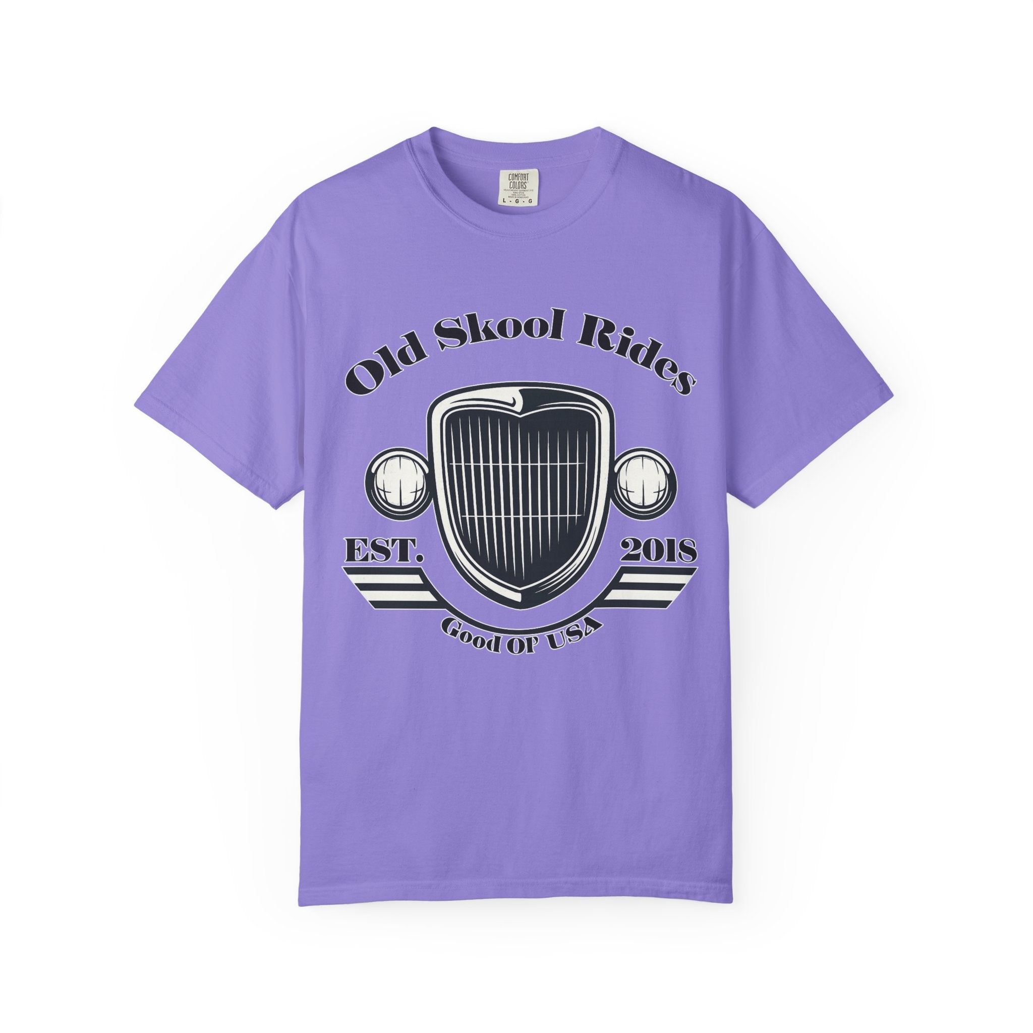 Base Old Skool Rides T-Shirt — Vintage Car Grill Graphic Tee (Est. 2018)