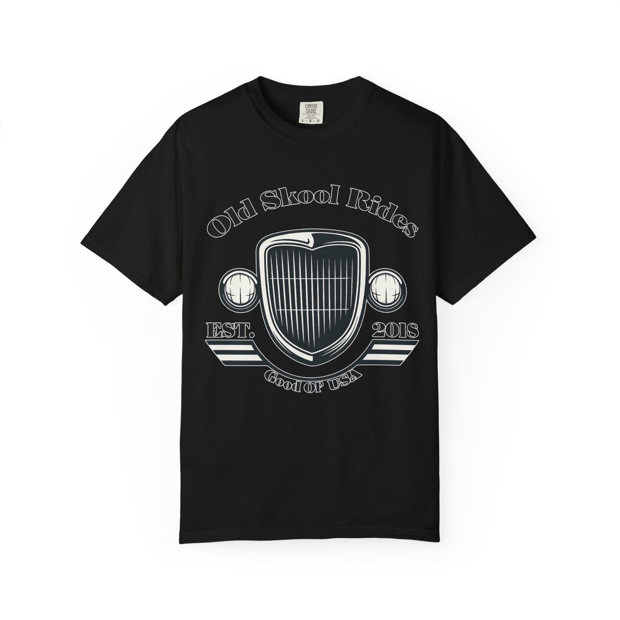 Base Old Skool Rides T-Shirt — Vintage Car Grill Graphic Tee (Est. 2018)