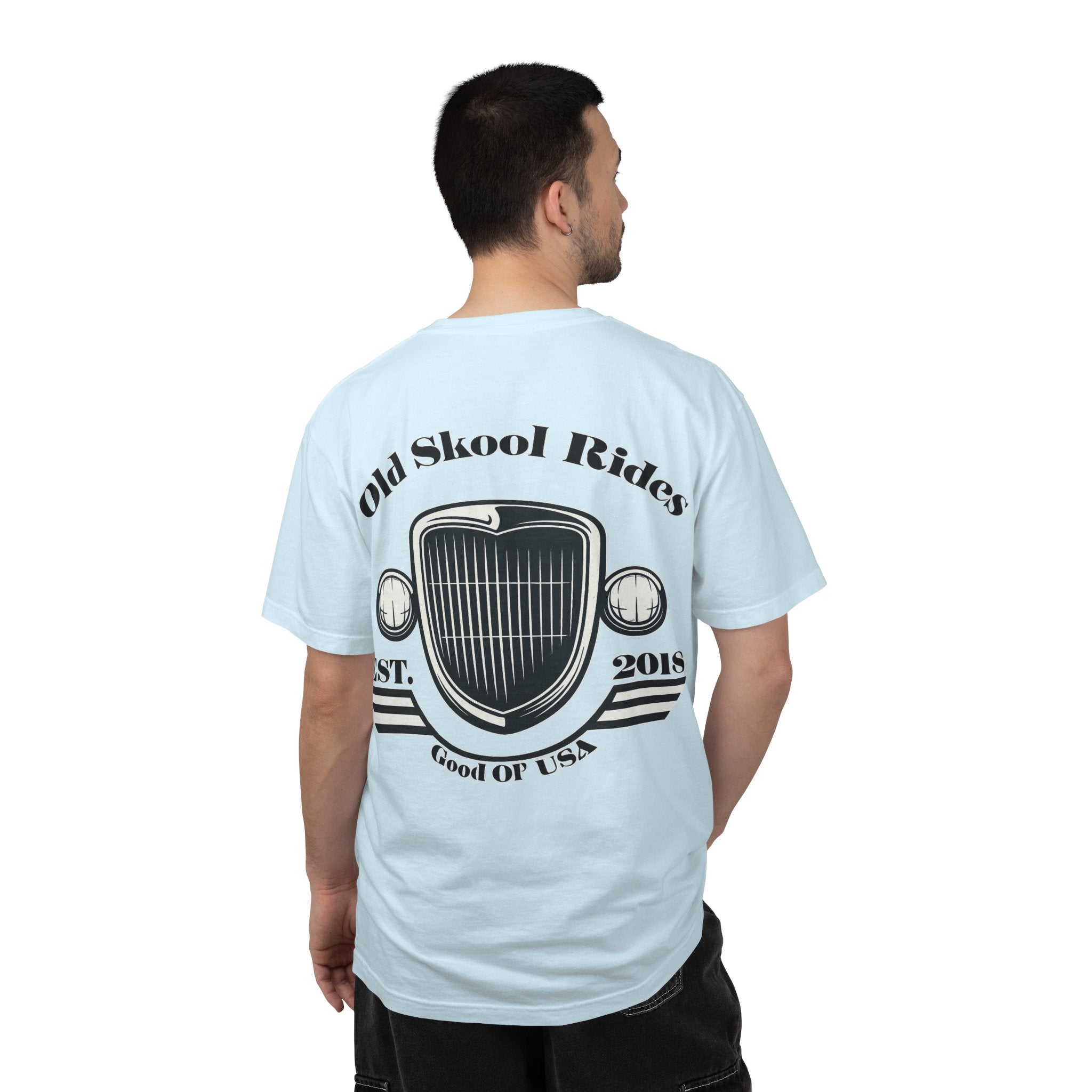 Back Logo T-Shirt — "Old Skool Rides" Vintage Auto Graphic