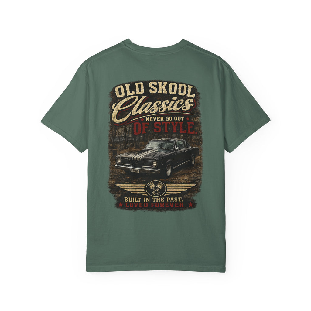 Old Skool Classics Never Die T-Shirt — Vintage Muscle Car Graphic Tee