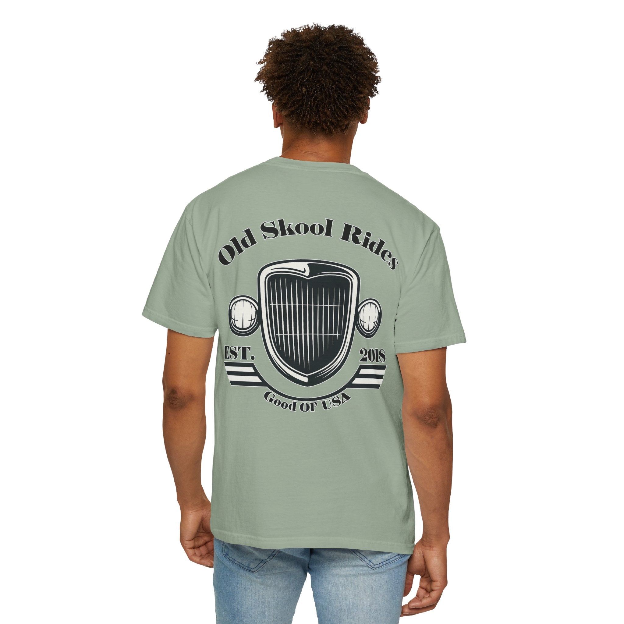 Back Logo T-Shirt — "Old Skool Rides" Vintage Auto Graphic