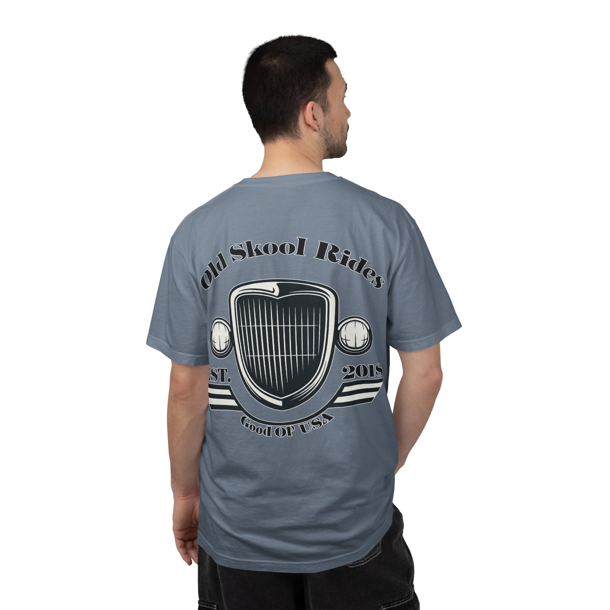 Back Logo T-Shirt — "Old Skool Rides" Vintage Auto Graphic