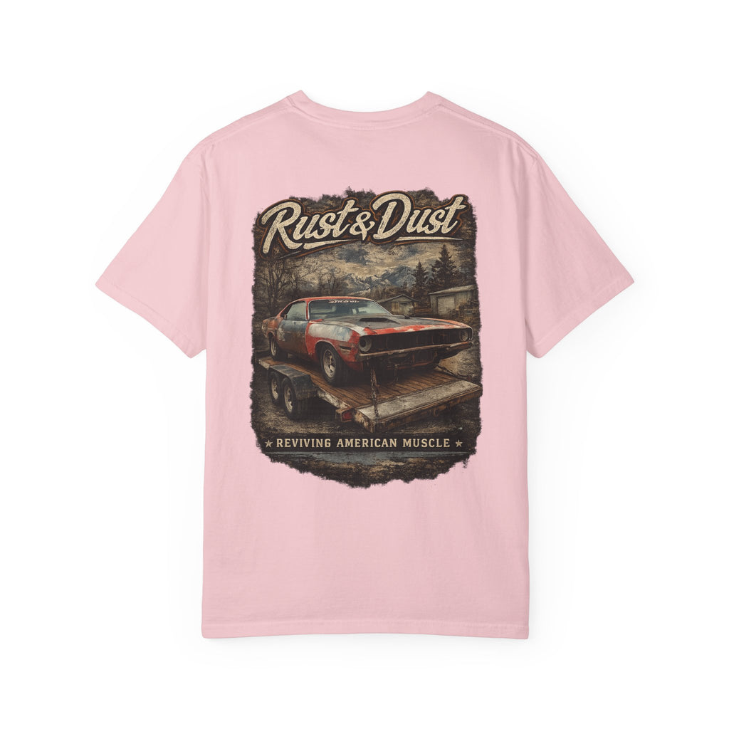 Rust & Dust Muscle Car T-Shirt — Vintage American Muscle Revival Graphic Tee