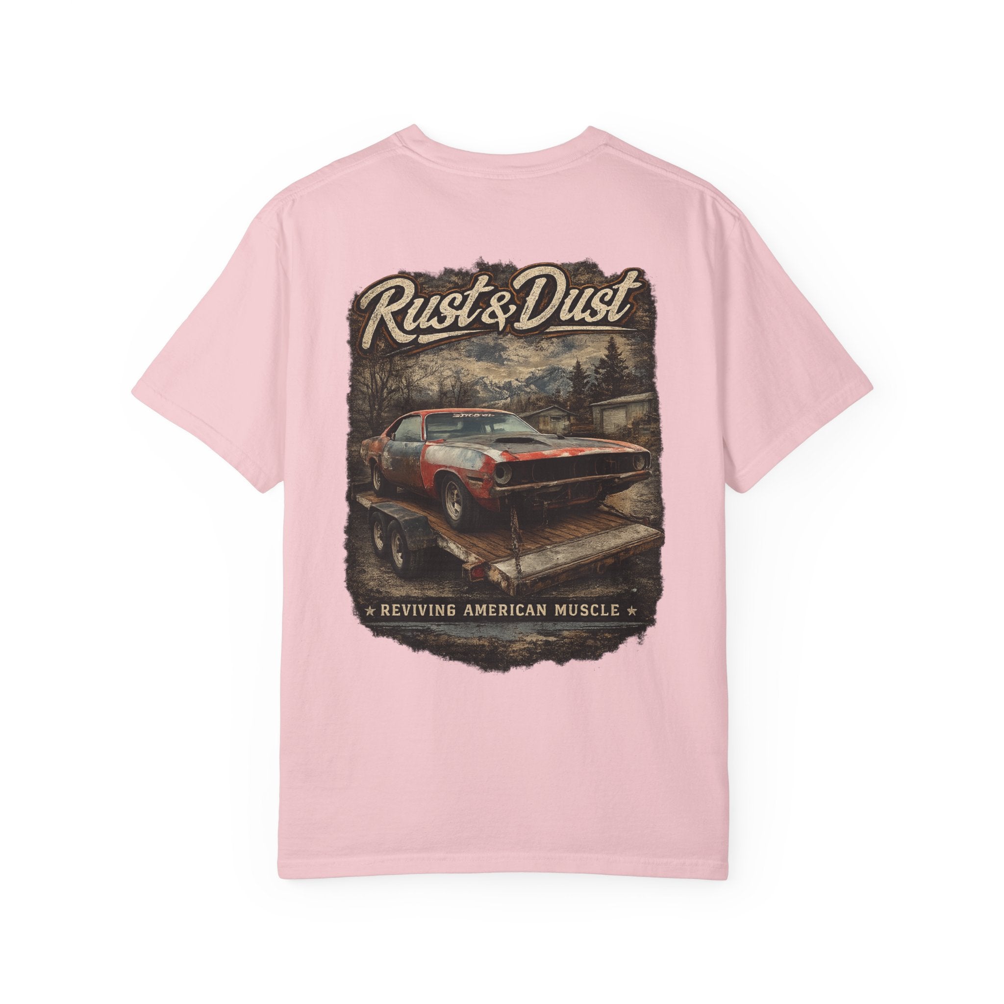 Rust & Dust Muscle Car T-Shirt — Vintage American Muscle Revival Graphic Tee