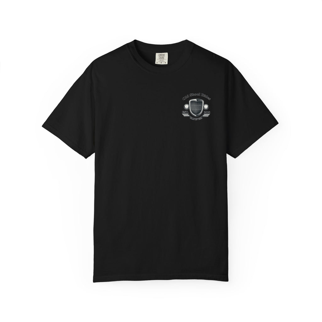 Old Skool Rides T-Shirt — Vintage Pickup Truck Graphic ("Old Skool Rides: Built Tough, Driven Hard")