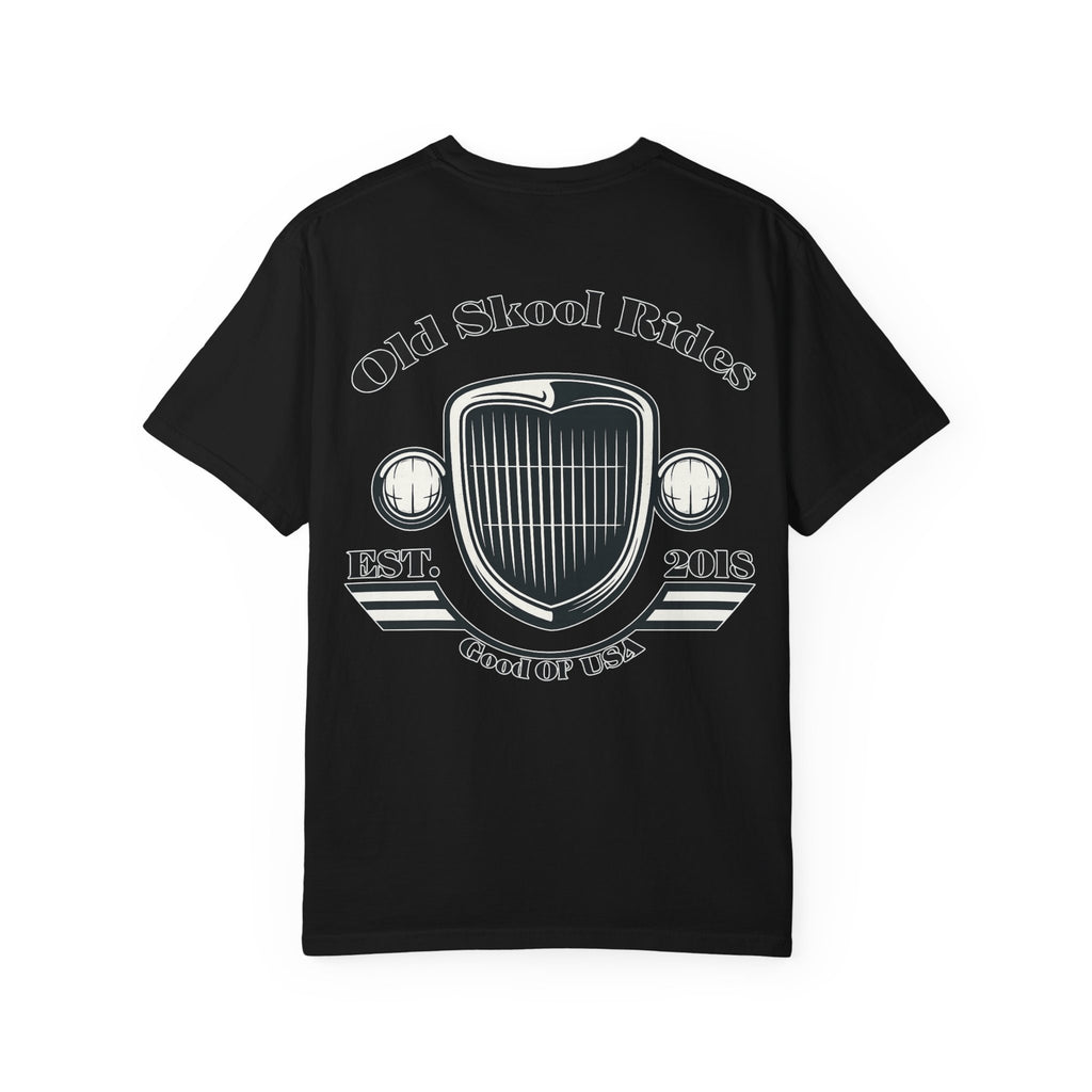 Back Logo T-Shirt — "Old Skool Rides" Vintage Auto Graphic