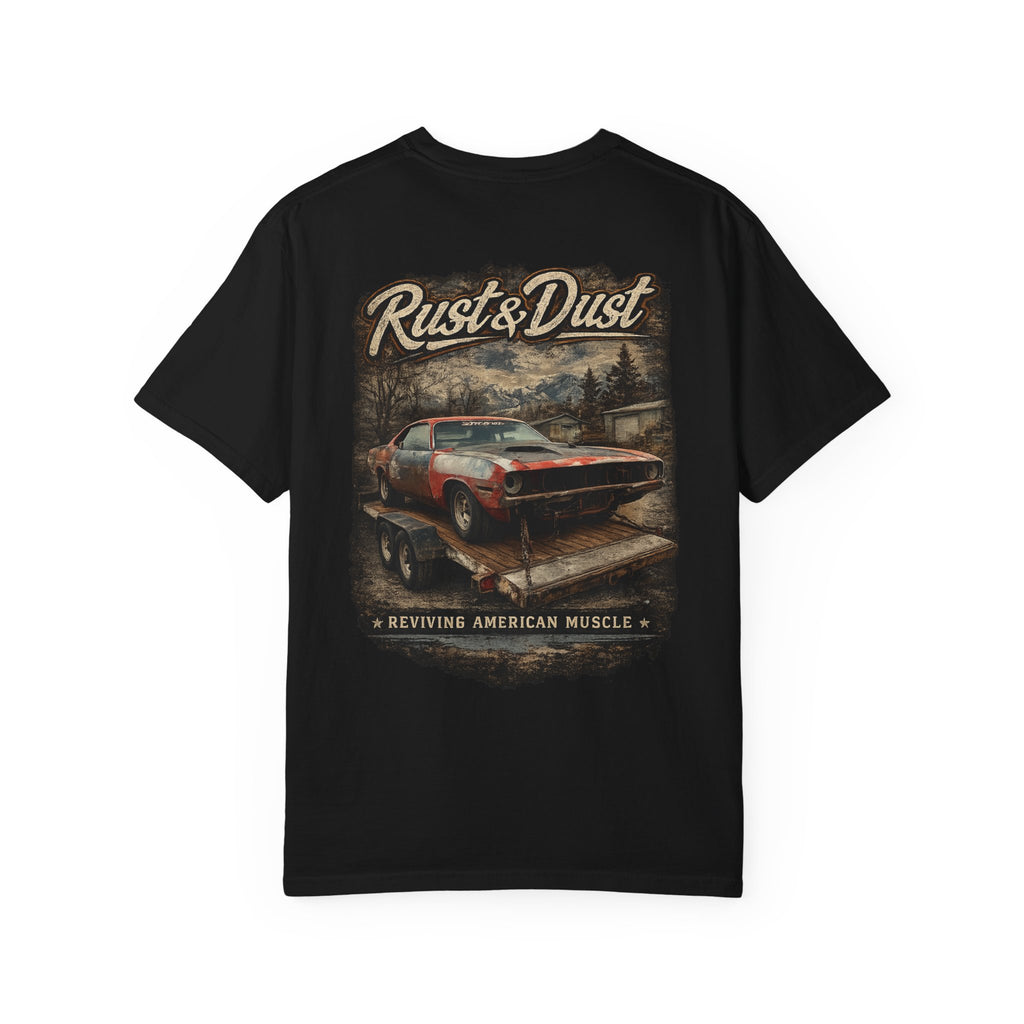 Rust & Dust Muscle Car T-Shirt — Vintage American Muscle Revival Graphic Tee