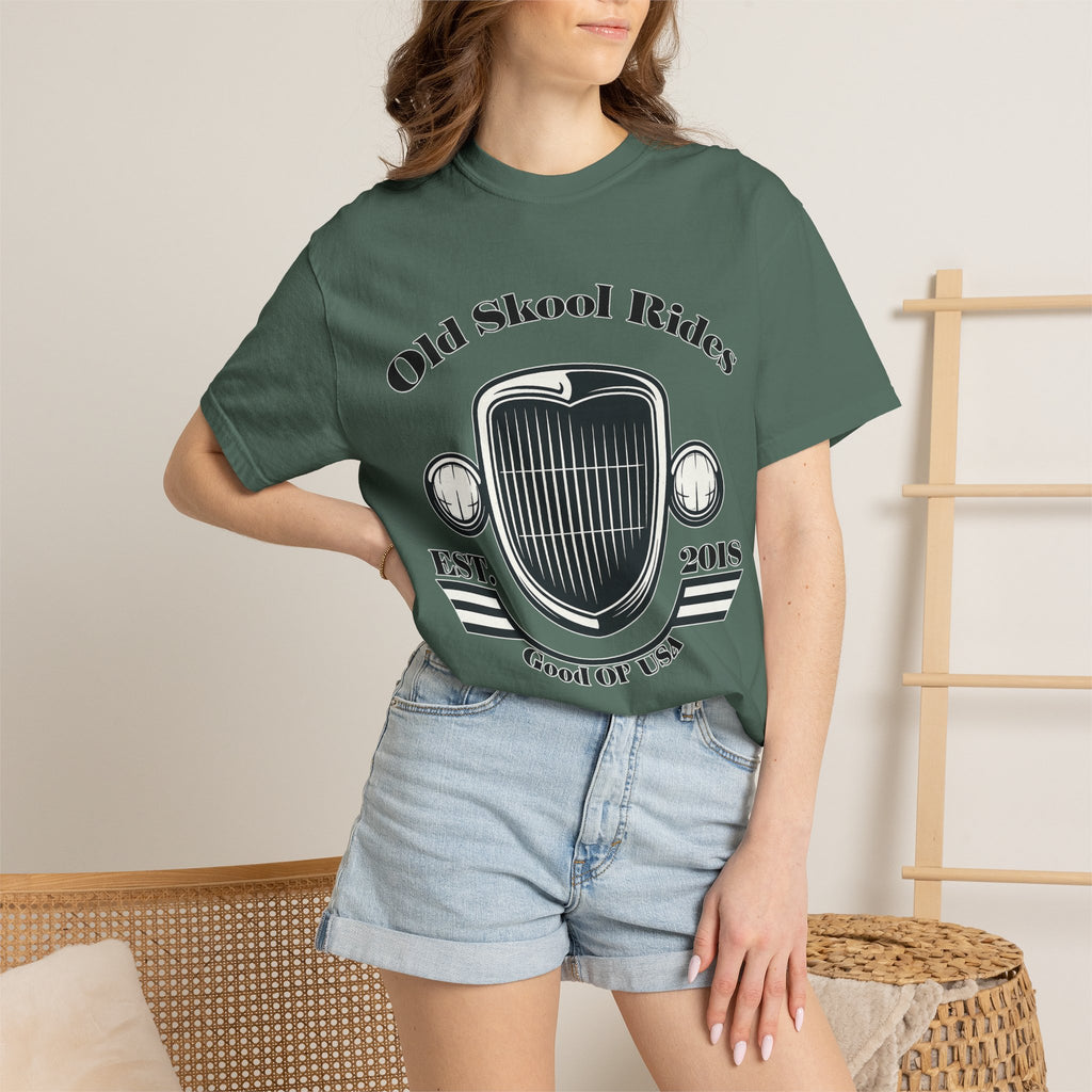 Base Old Skool Rides T-Shirt — Vintage Car Grill Graphic Tee (Est. 2018)