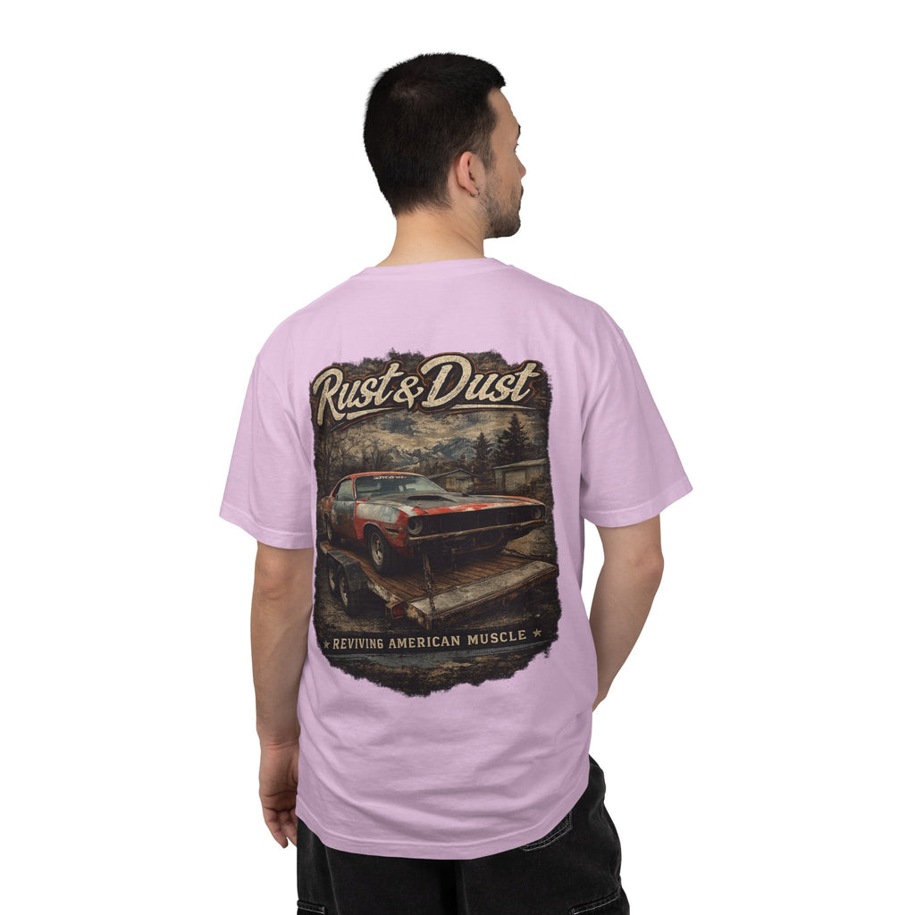 Rust & Dust Muscle Car T-Shirt — Vintage American Muscle Revival Graphic Tee
