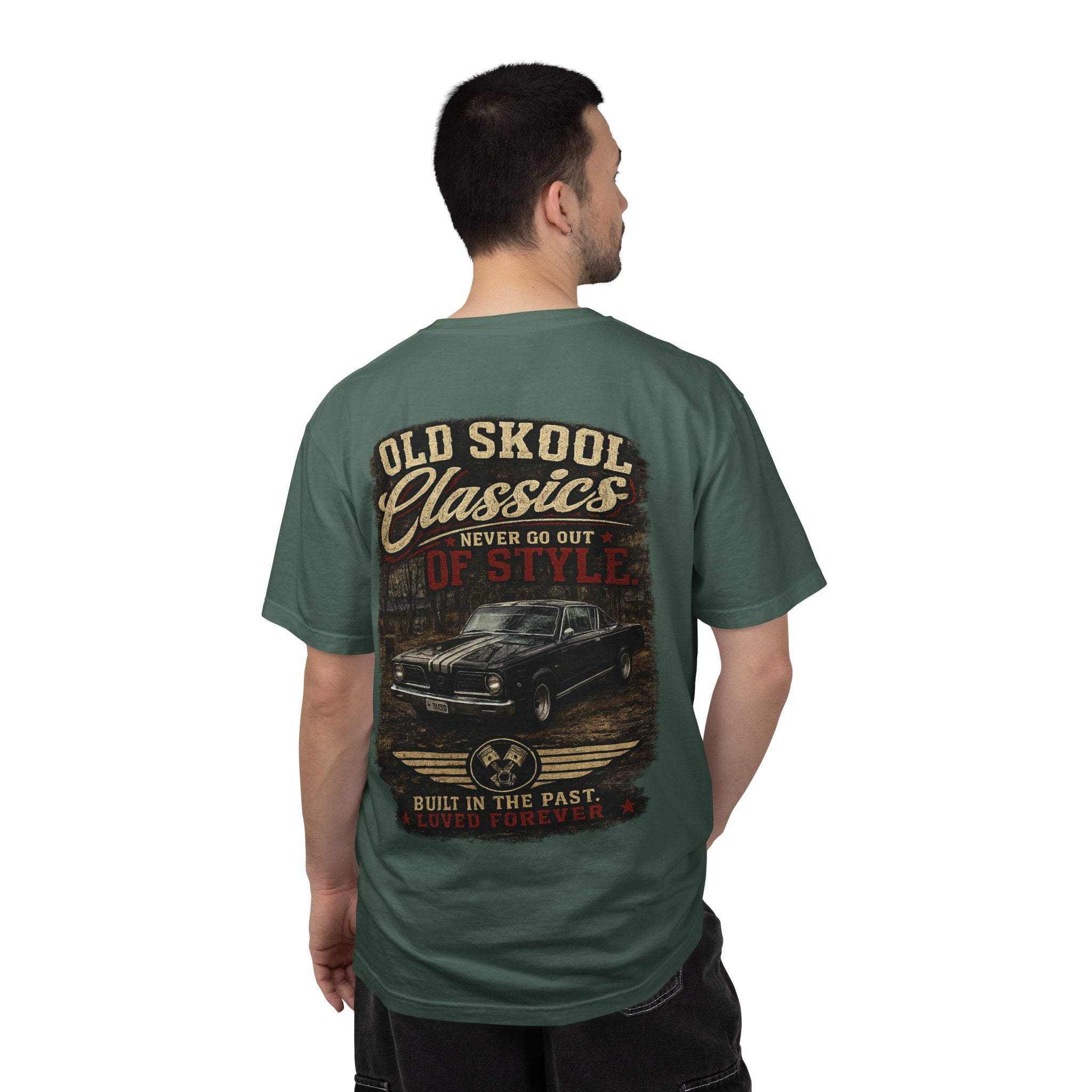 Old Skool Classics Never Die T-Shirt — Vintage Muscle Car Graphic Tee
