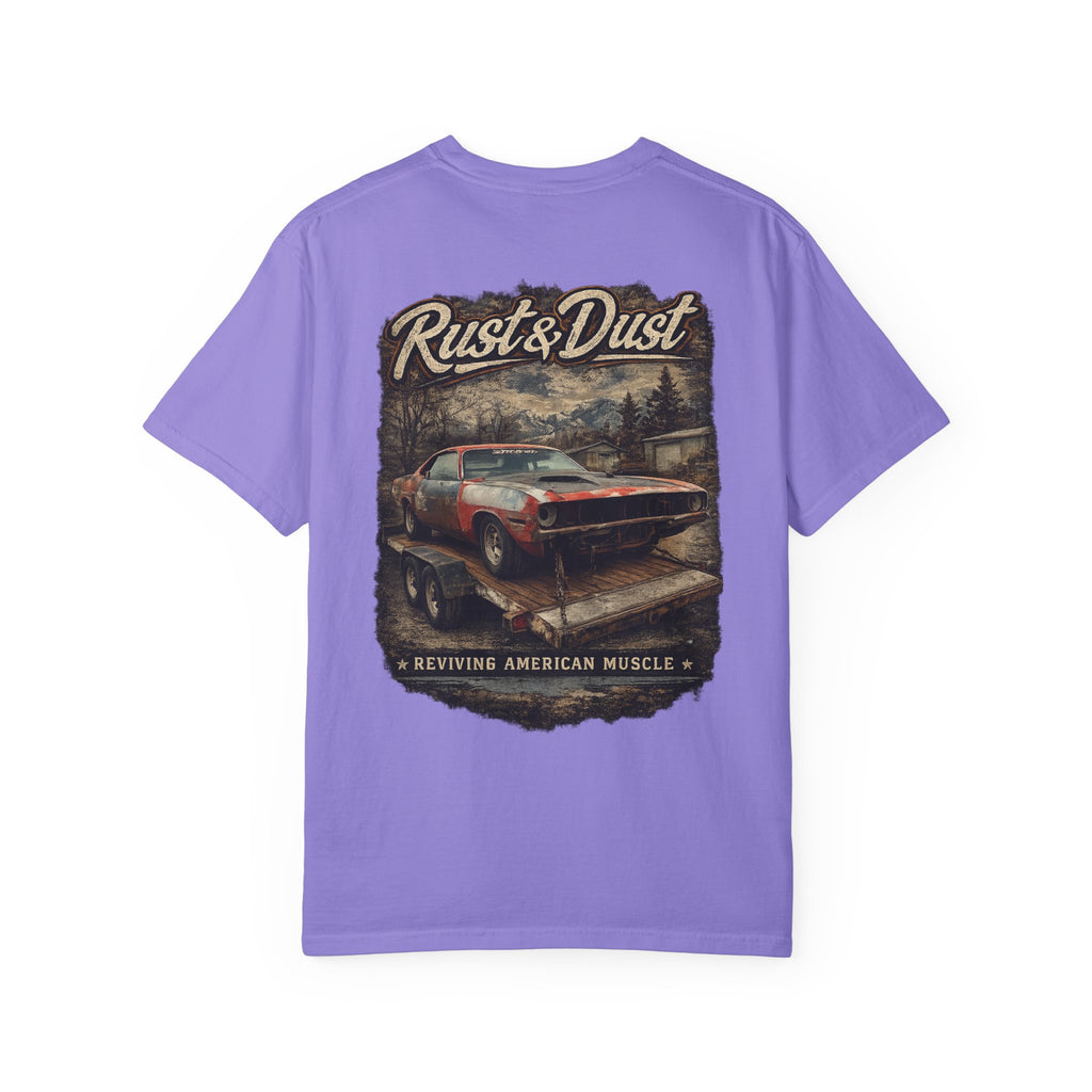 Rust & Dust Muscle Car T-Shirt — Vintage American Muscle Revival Graphic Tee
