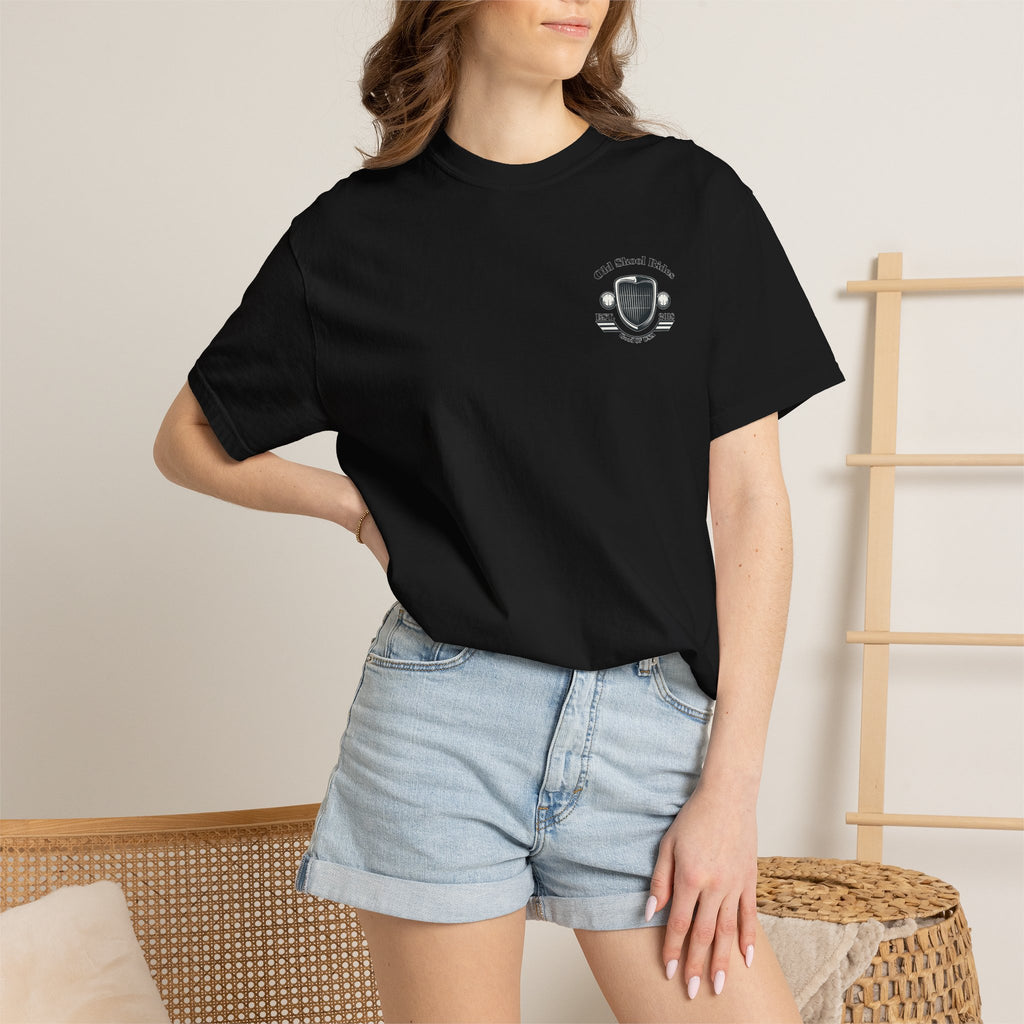 Old Skool Rides T-Shirt — Vintage Pickup Truck Graphic ("Old Skool Rides: Built Tough, Driven Hard")