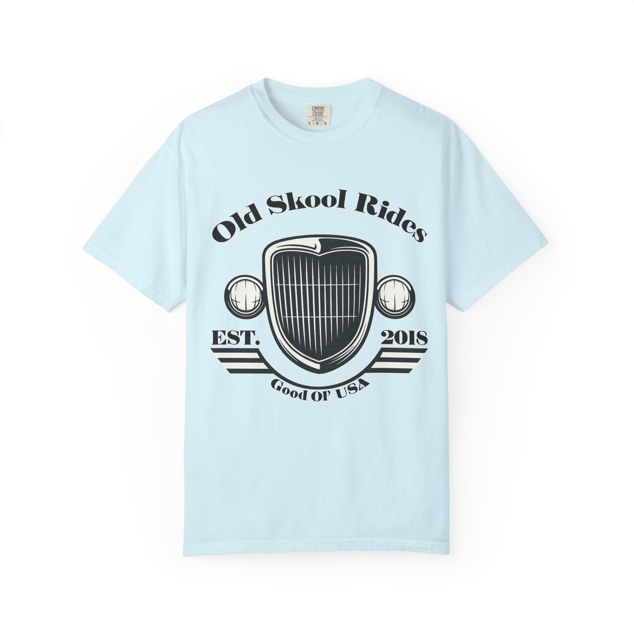 Base Old Skool Rides T-Shirt — Vintage Car Grill Graphic Tee (Est. 2018)