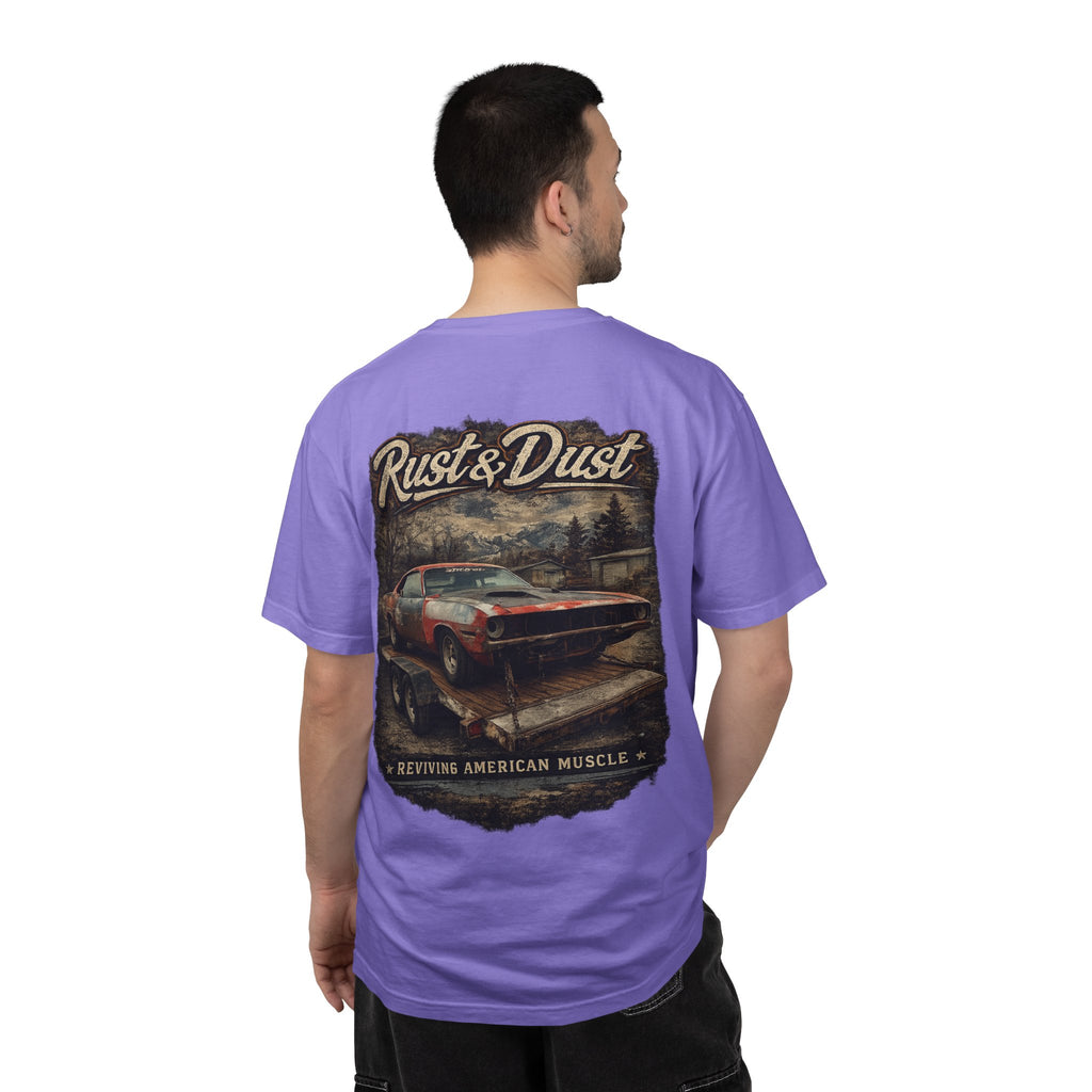 Rust & Dust Muscle Car T-Shirt — Vintage American Muscle Revival Graphic Tee