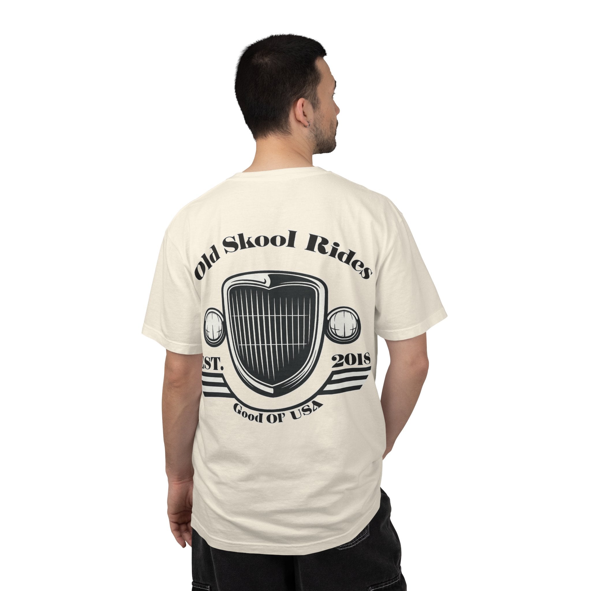 Back Logo T-Shirt — "Old Skool Rides" Vintage Auto Graphic
