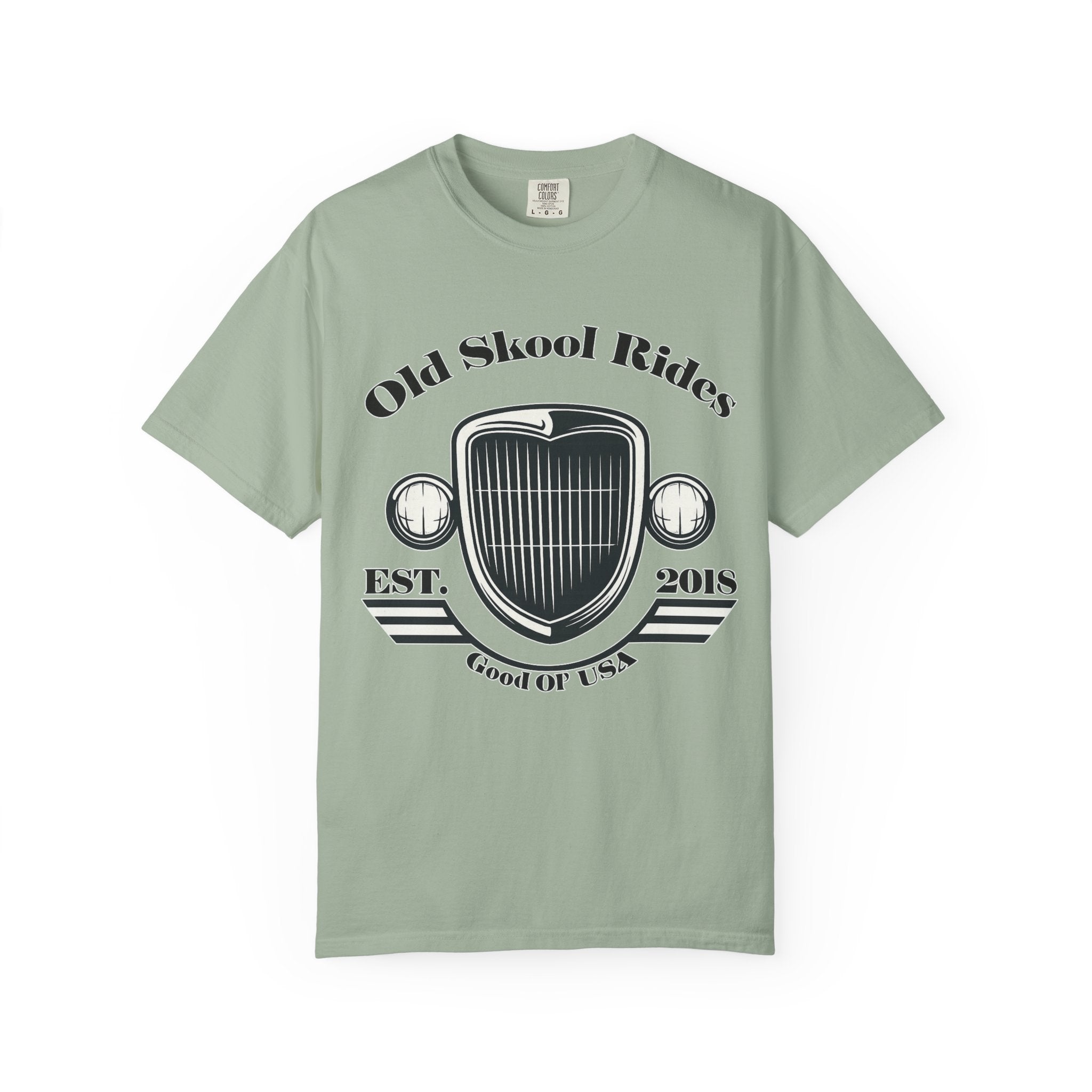 Base Old Skool Rides T-Shirt — Vintage Car Grill Graphic Tee (Est. 2018)