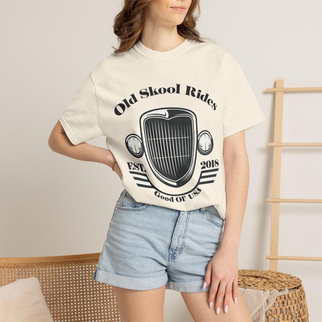 Base Old Skool Rides T-Shirt — Vintage Car Grill Graphic Tee (Est. 2018)