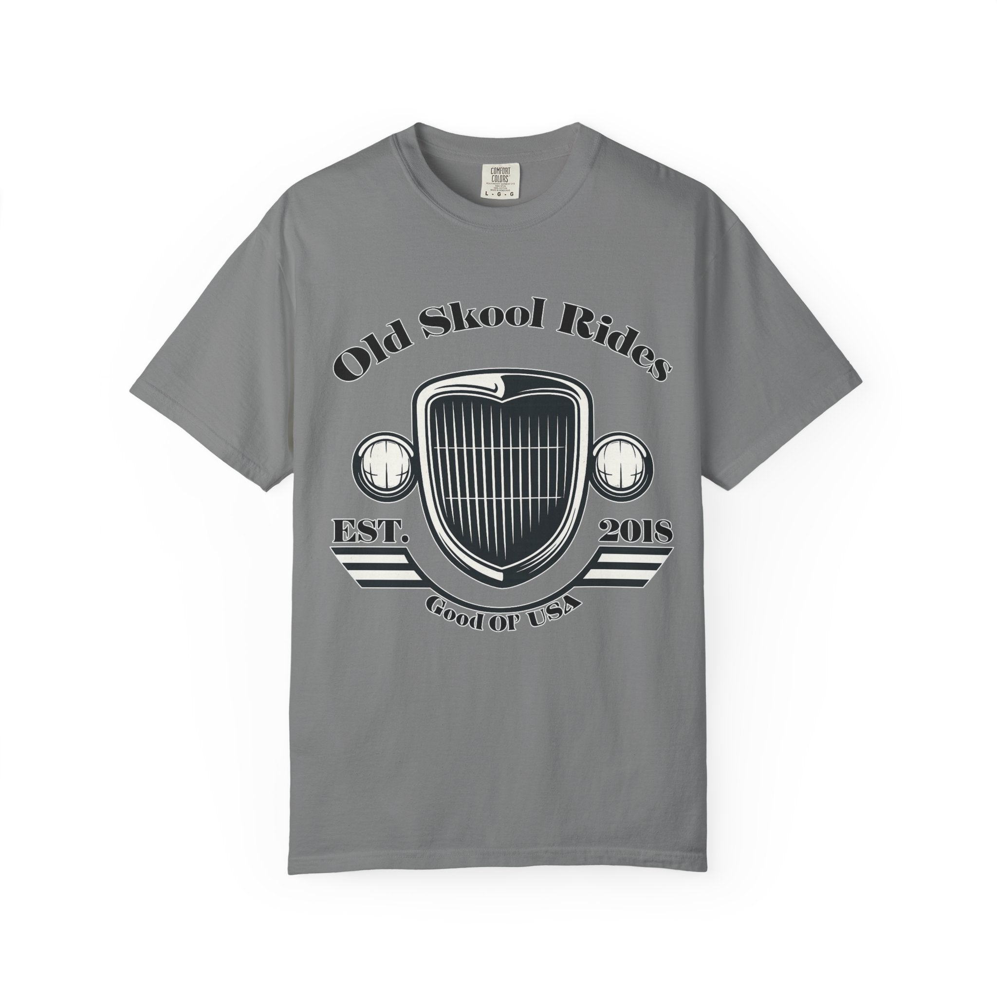 Base Old Skool Rides T-Shirt — Vintage Car Grill Graphic Tee (Est. 2018)