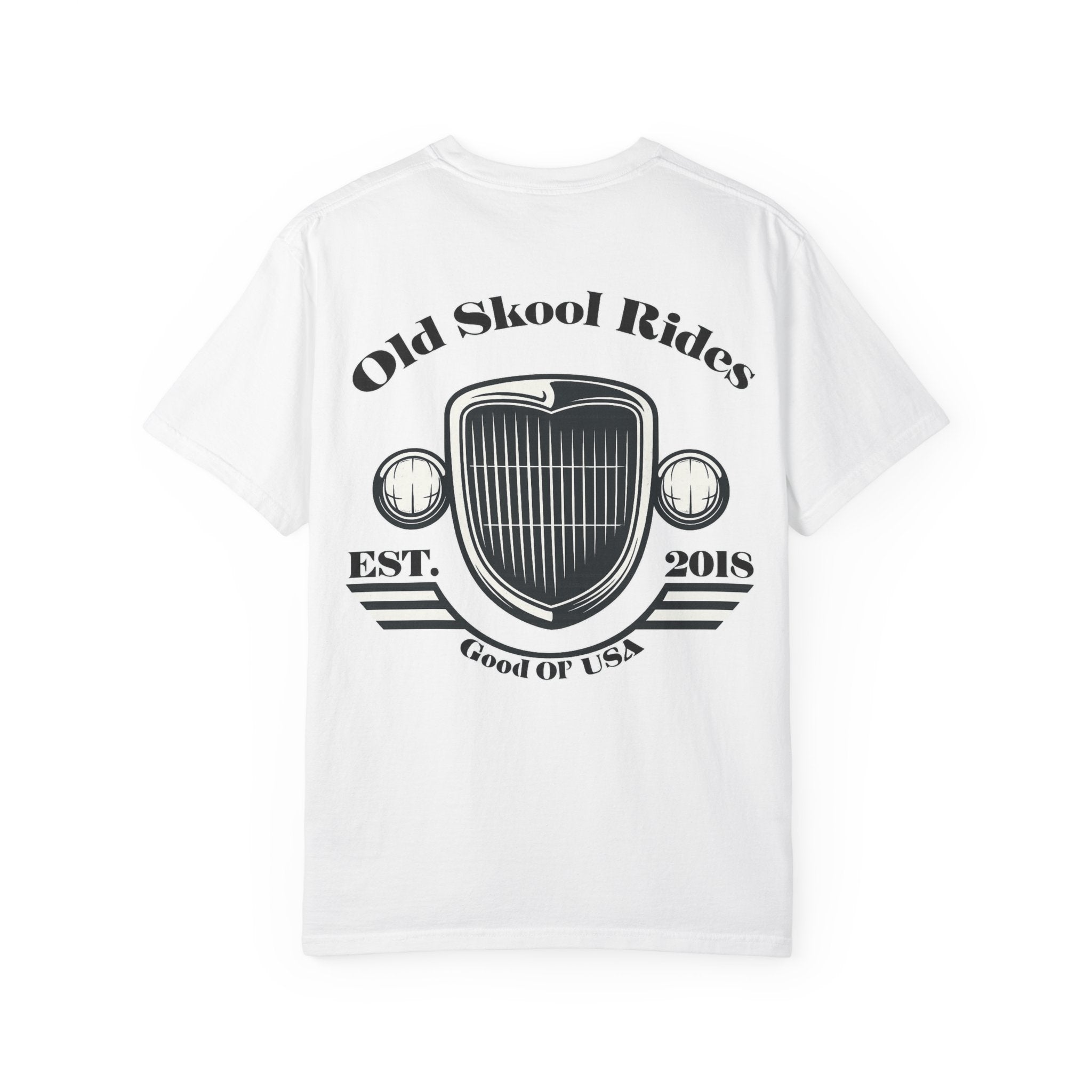 Back Logo T-Shirt — "Old Skool Rides" Vintage Auto Graphic