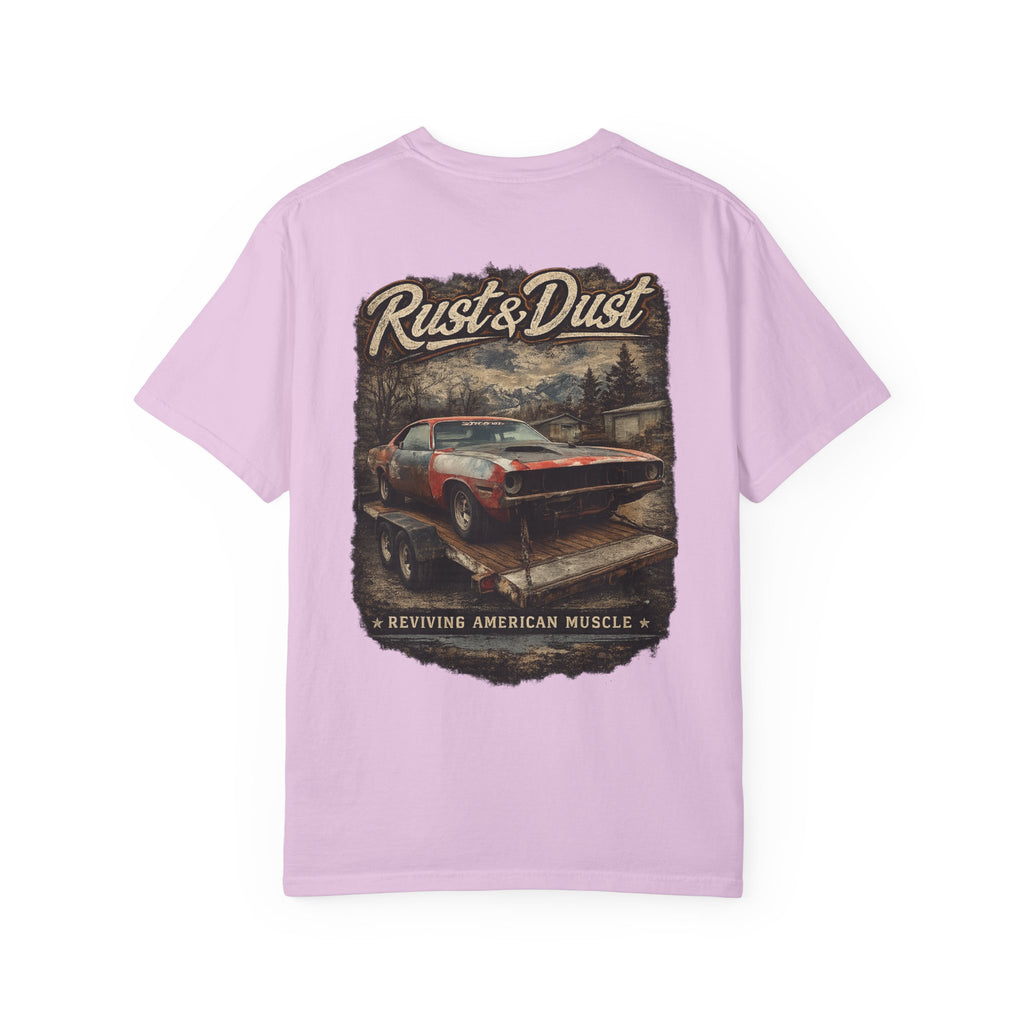 Rust & Dust Muscle Car T-Shirt — Vintage American Muscle Revival Graphic Tee
