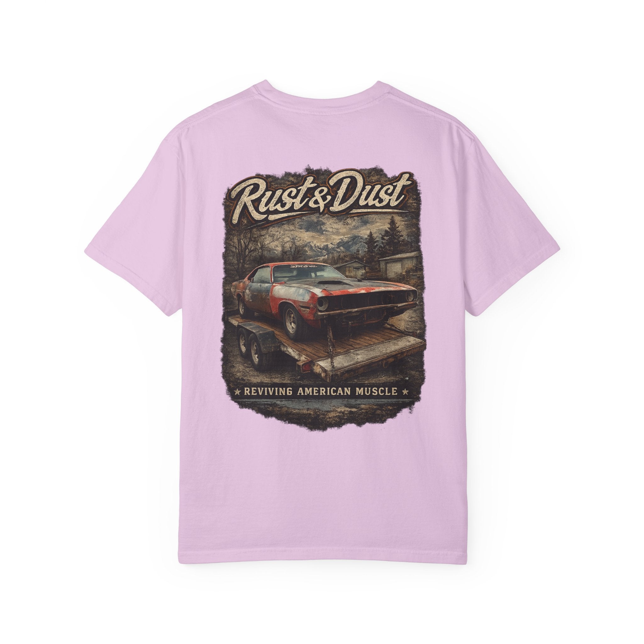 Rust & Dust Muscle Car T-Shirt — Vintage American Muscle Revival Graphic Tee