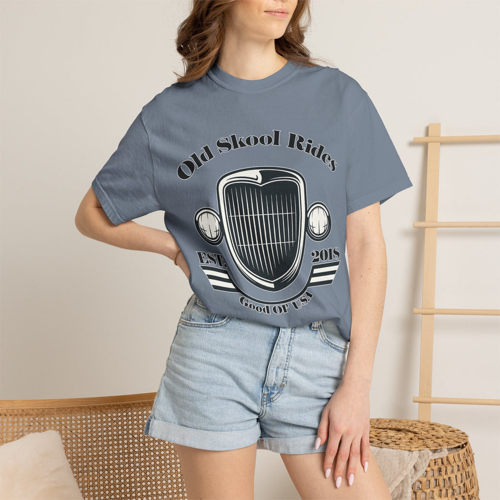 Base Old Skool Rides T-Shirt — Vintage Car Grill Graphic Tee (Est. 2018)