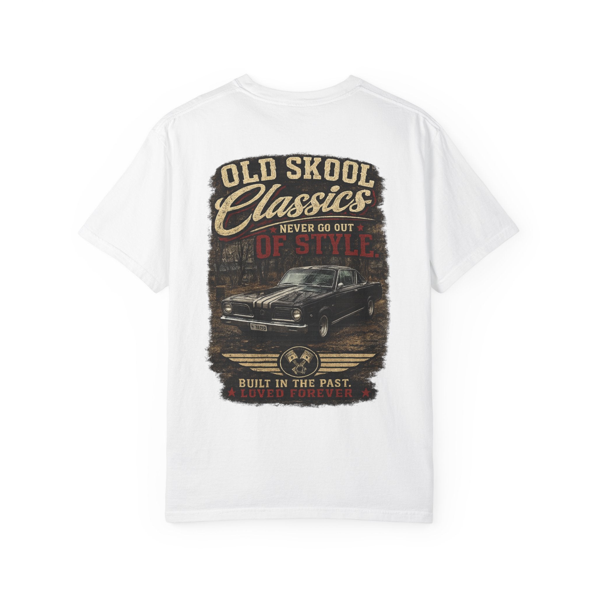 Old Skool Classics Never Die T-Shirt — Vintage Muscle Car Graphic Tee