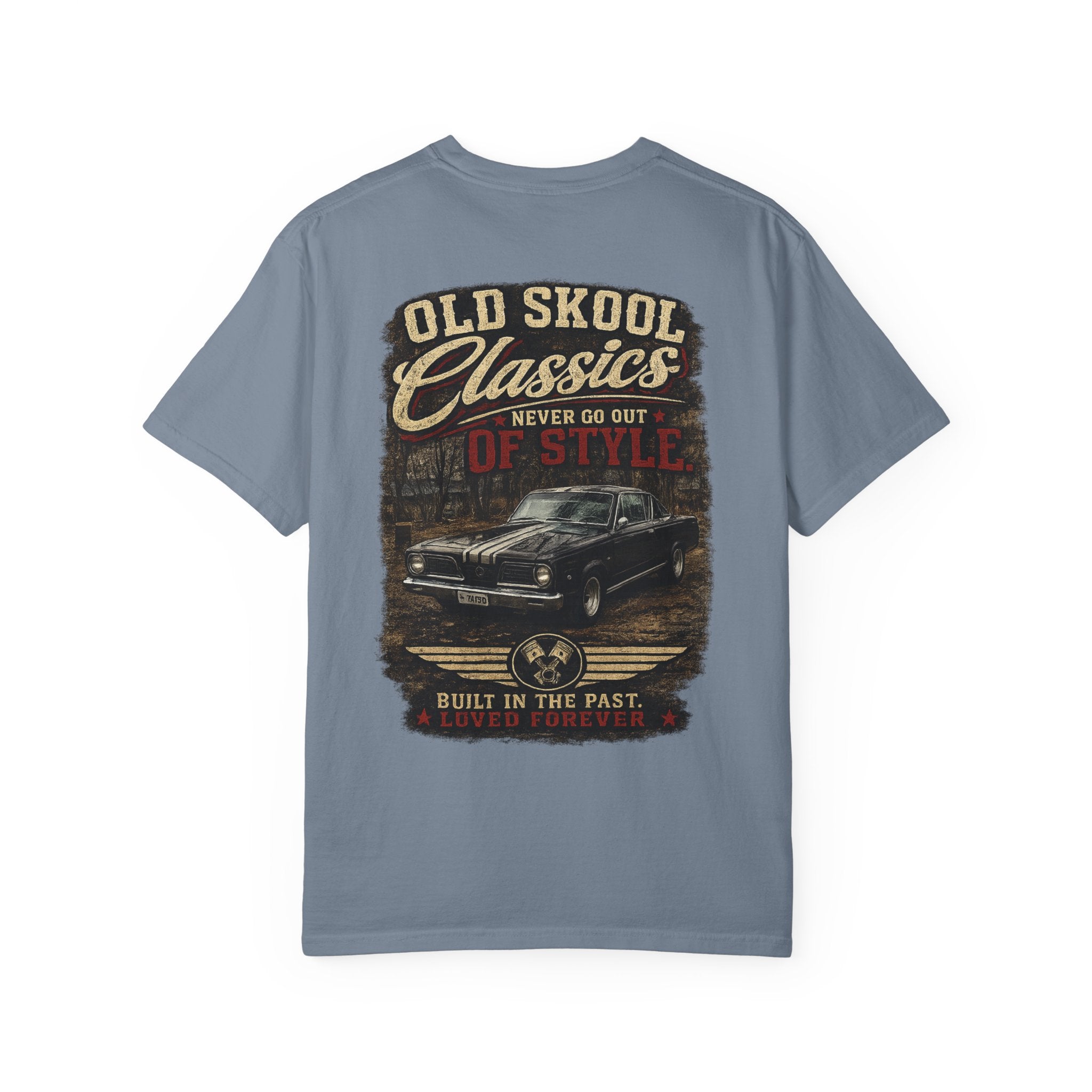 Old Skool Classics Never Die T-Shirt — Vintage Muscle Car Graphic Tee