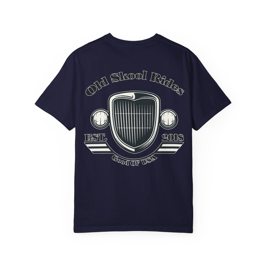 Back Logo T-Shirt — "Old Skool Rides" Vintage Auto Graphic