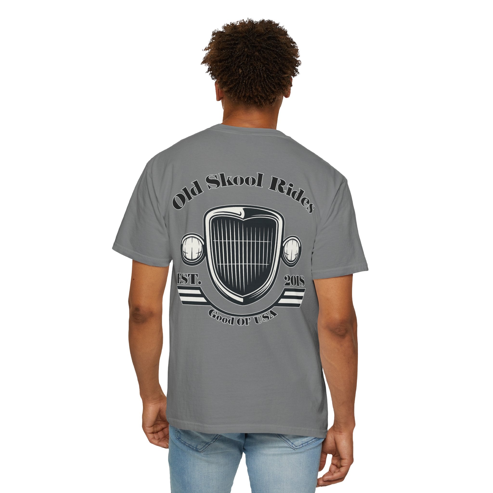 Back Logo T-Shirt — "Old Skool Rides" Vintage Auto Graphic
